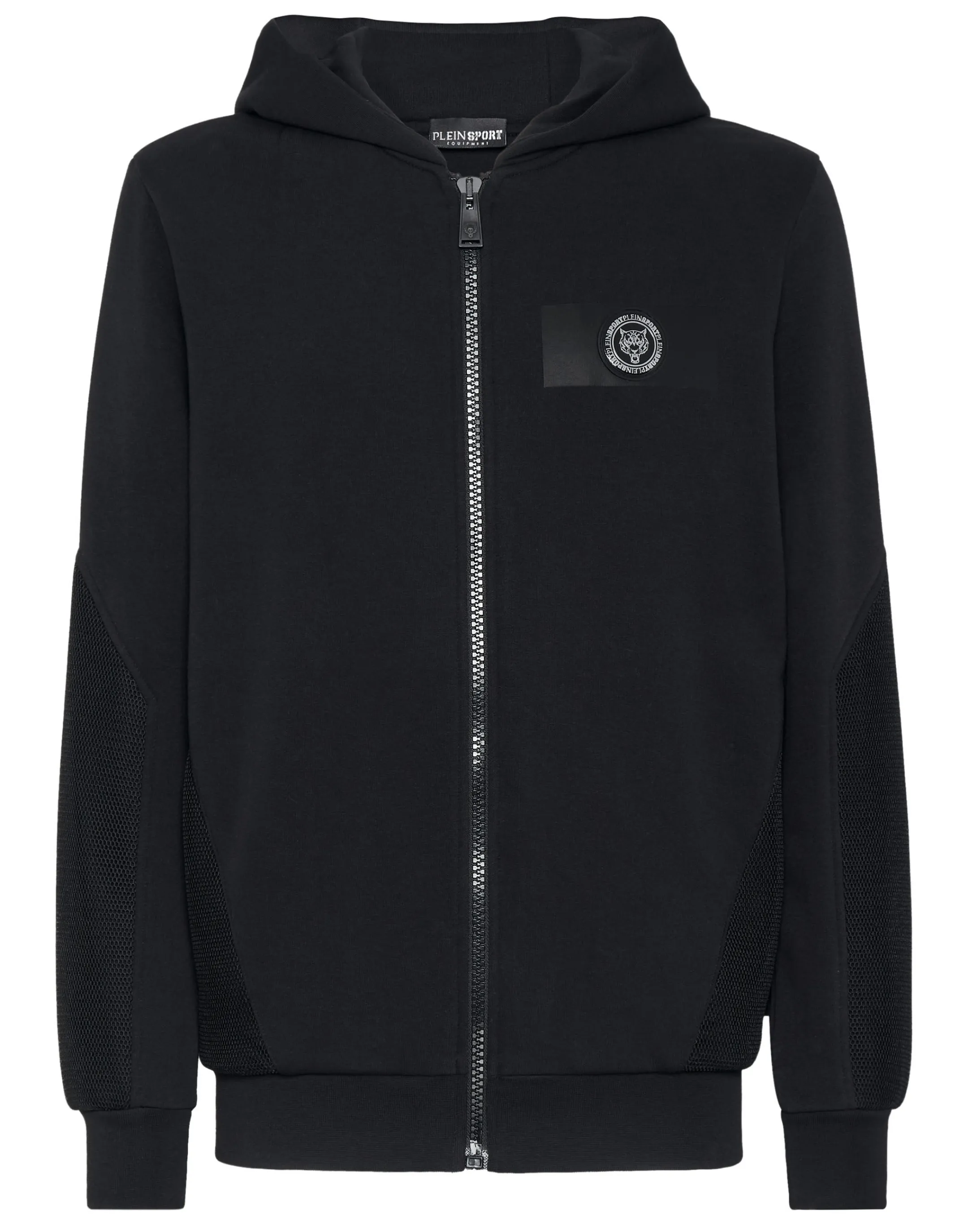 Sale Plein Sport Hoodie Sweatjacket Black+Green Fluo