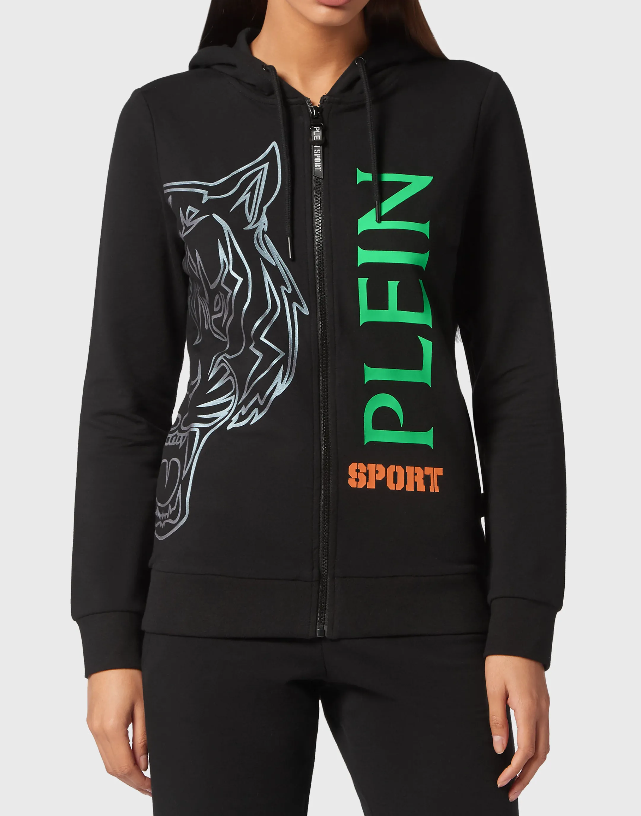 Discount Plein Sport Hoodie Sweatjacket Black