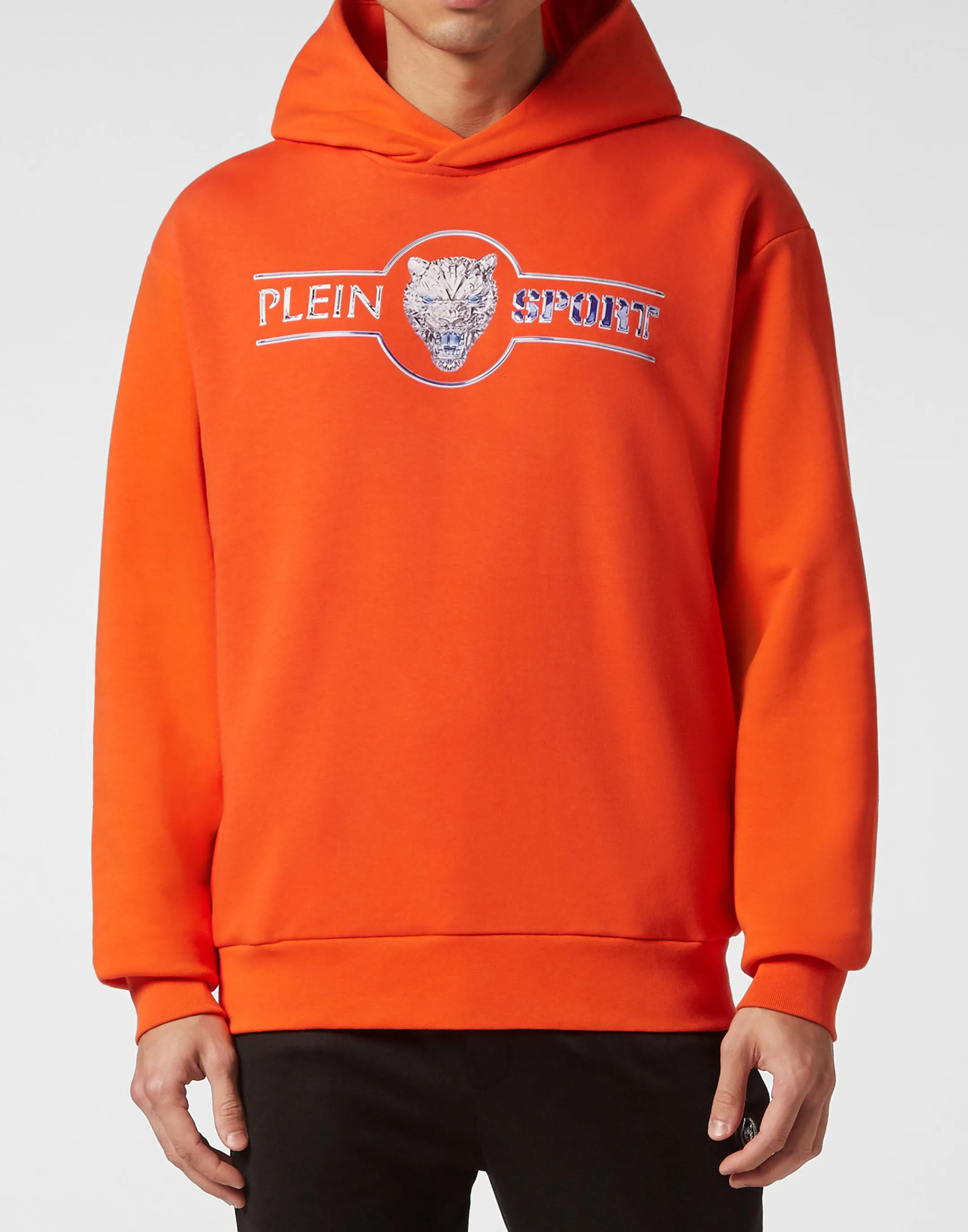 Fashion Plein Sport Hoodie Sweatshirt Chrome Scratch Edition Orange