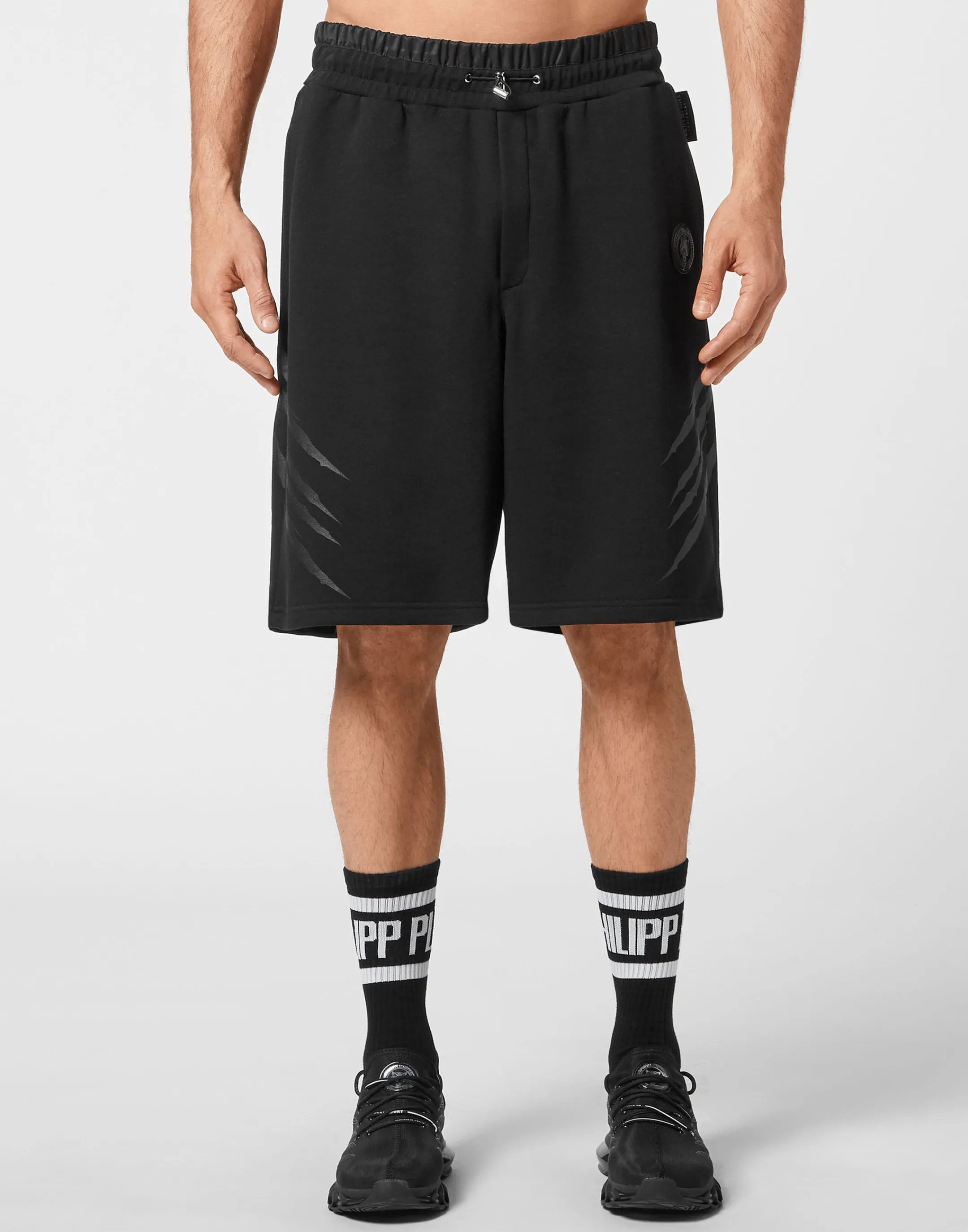Fashion Plein Sport Jogging Shorts Stripes Black