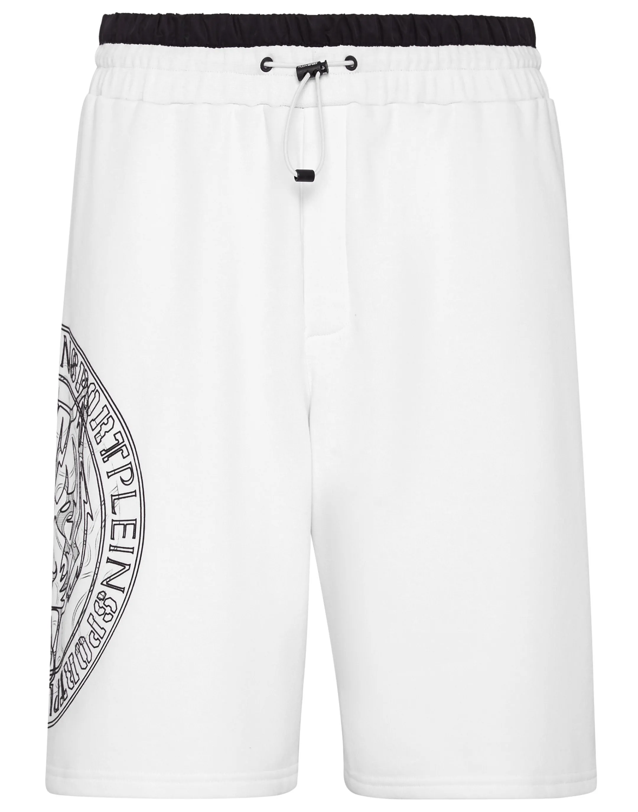 Sale Plein Sport Jogging Shorts Tiger White / Black