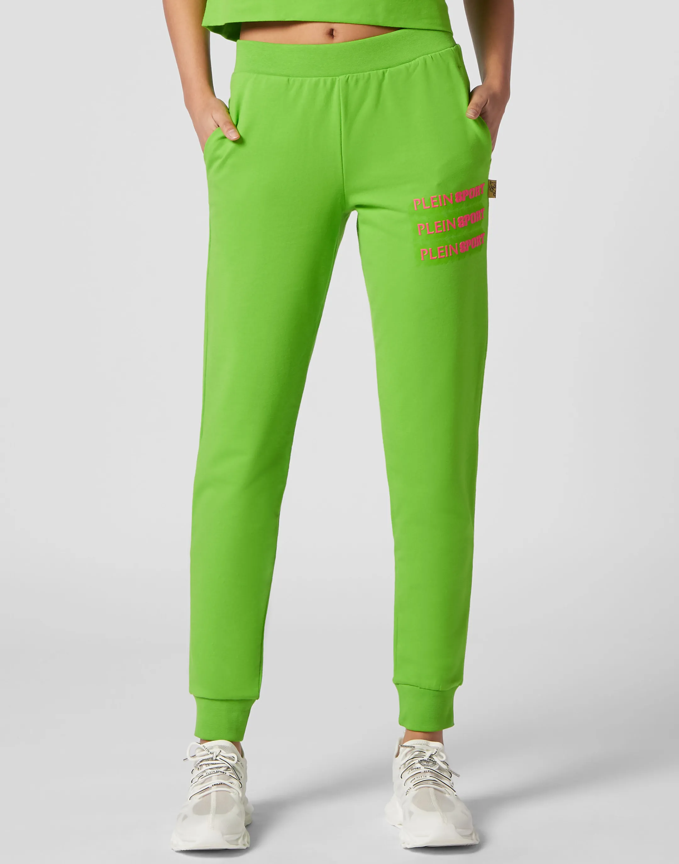 Best Sale Plein Sport Jogging Trousers Green Fluo