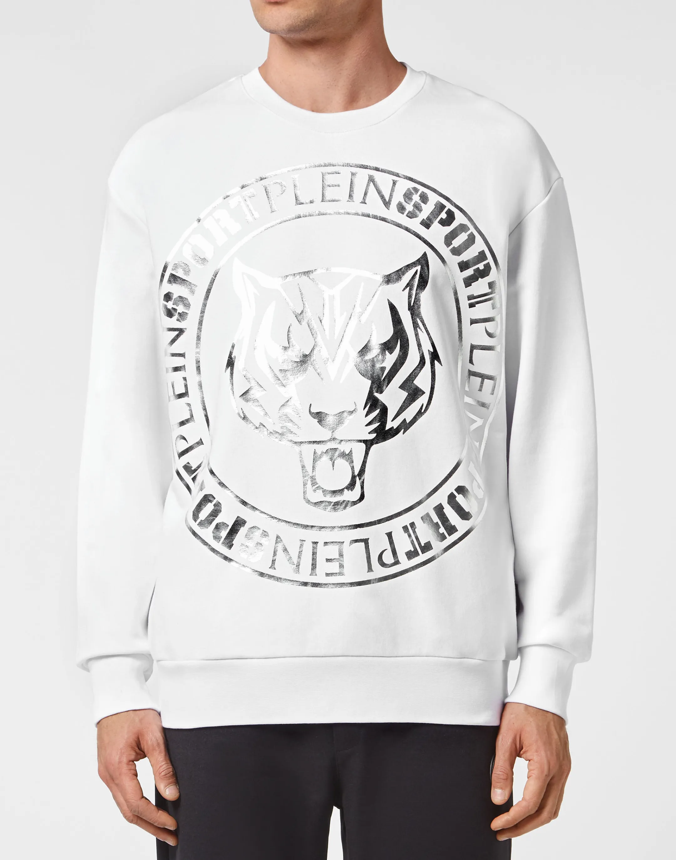 Online Plein Sport Longsleeve Sweatshirt Tiger White