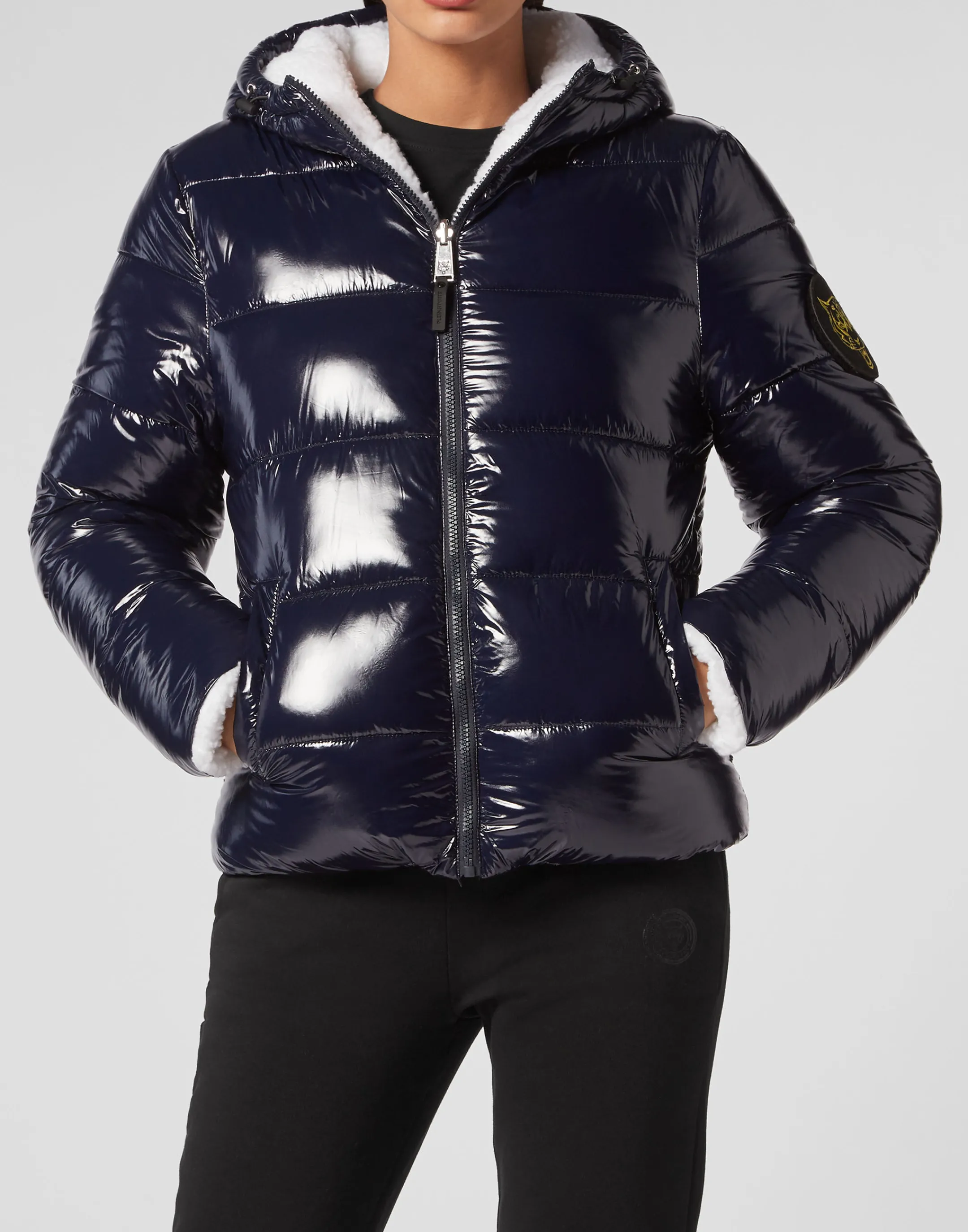 Clearance Plein Sport Outerwear Jacket Woman Navy