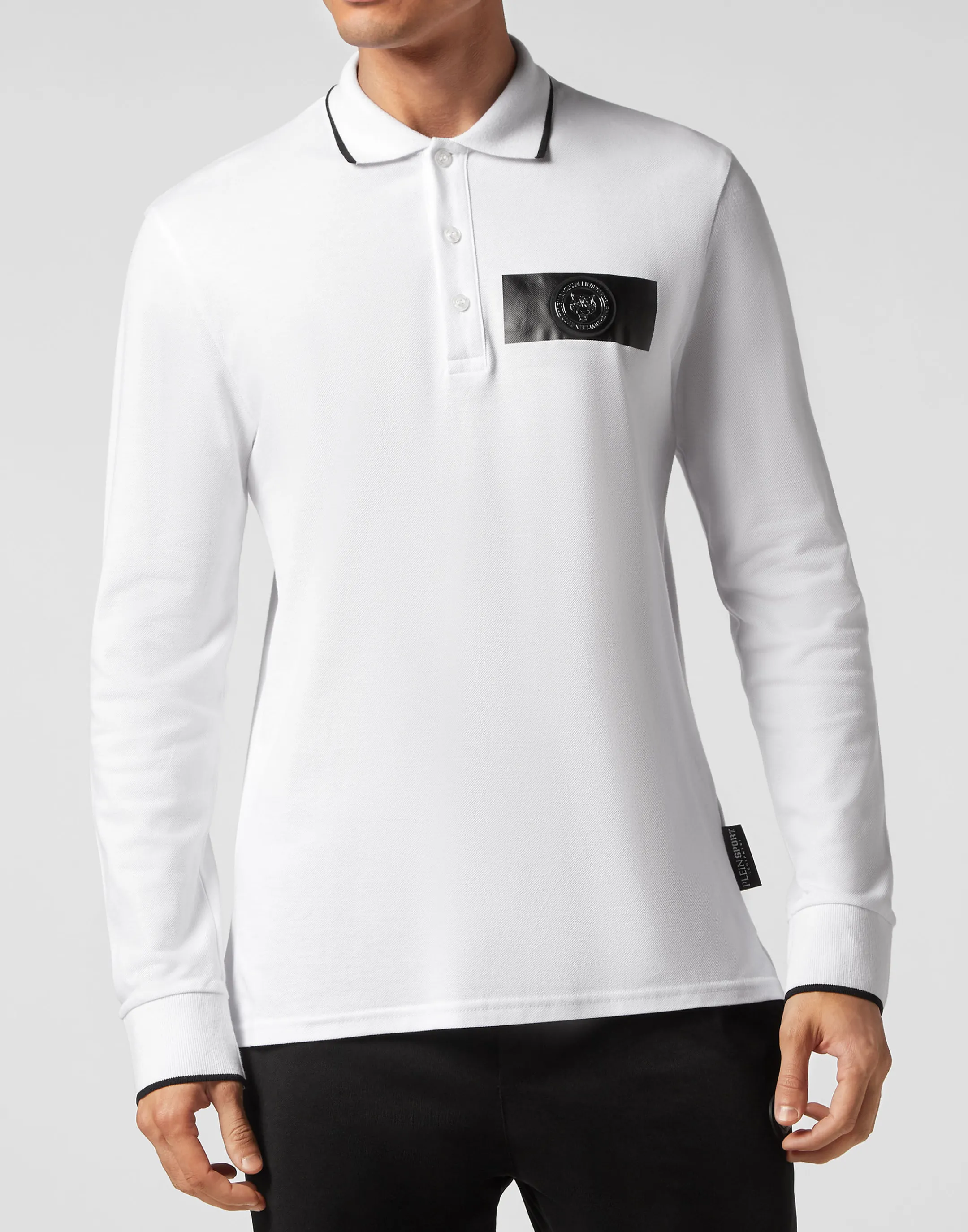 Online Plein Sport Polo Ls Tiger Crest Edition White