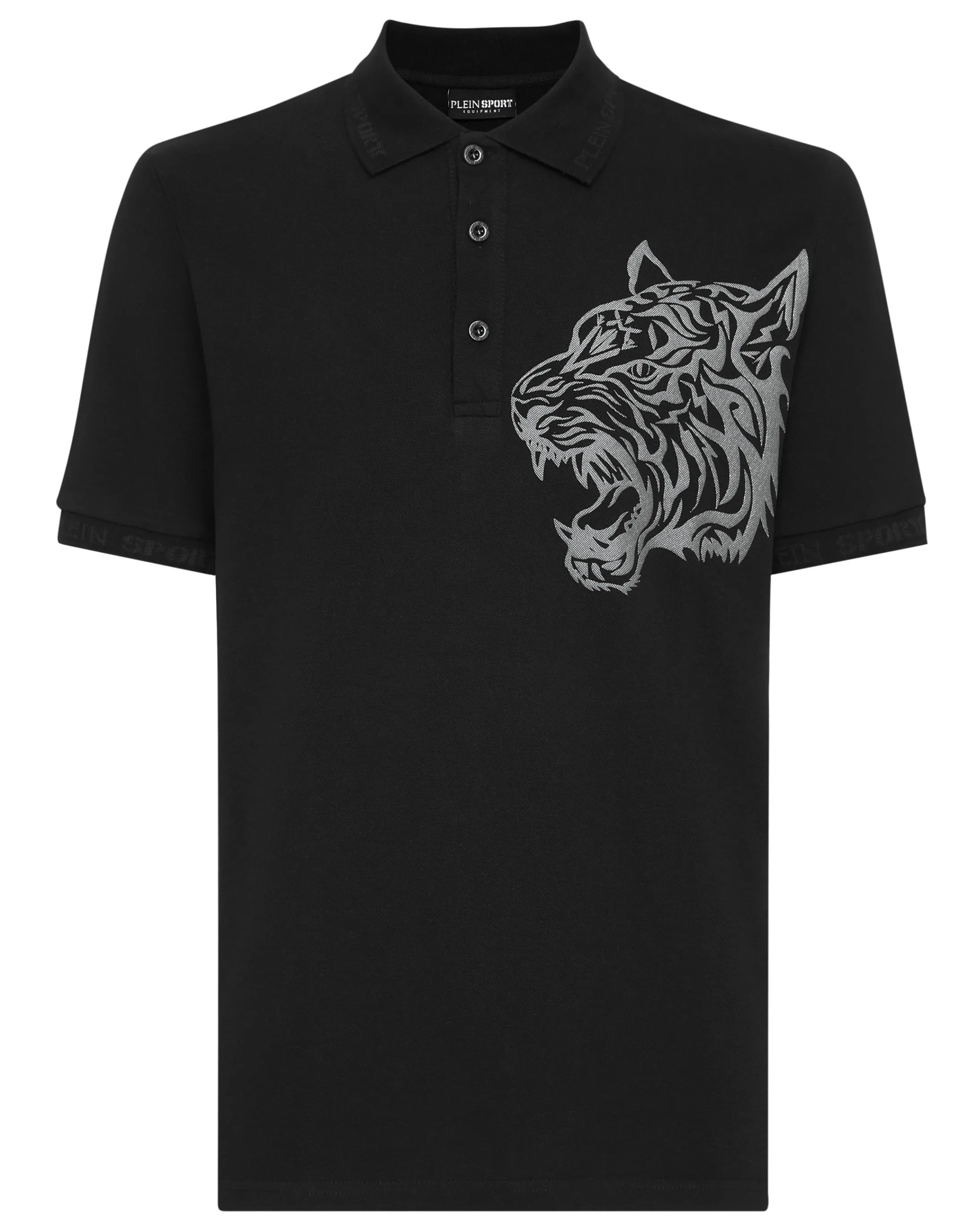 Hot Plein Sport Polo Shirt Ss Tiger Black / Black