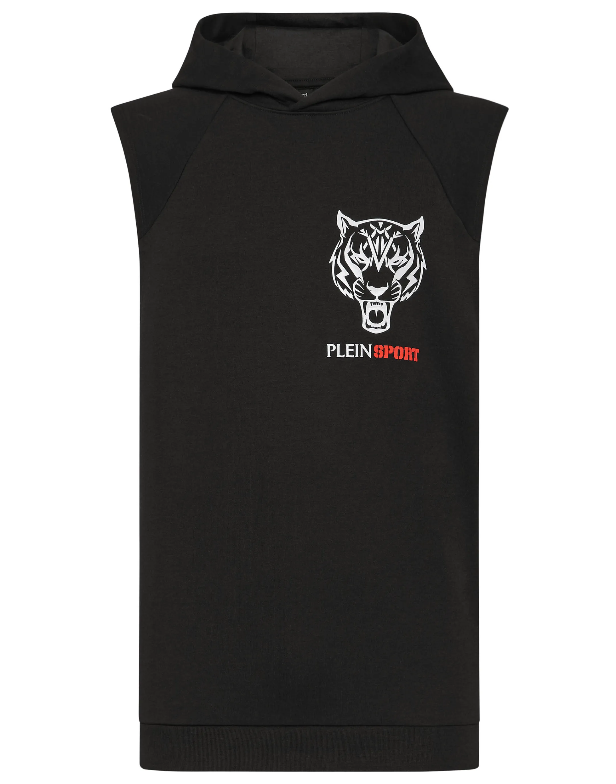 Clearance Plein Sport Sleeveless Hoodie Sweatshirt Black