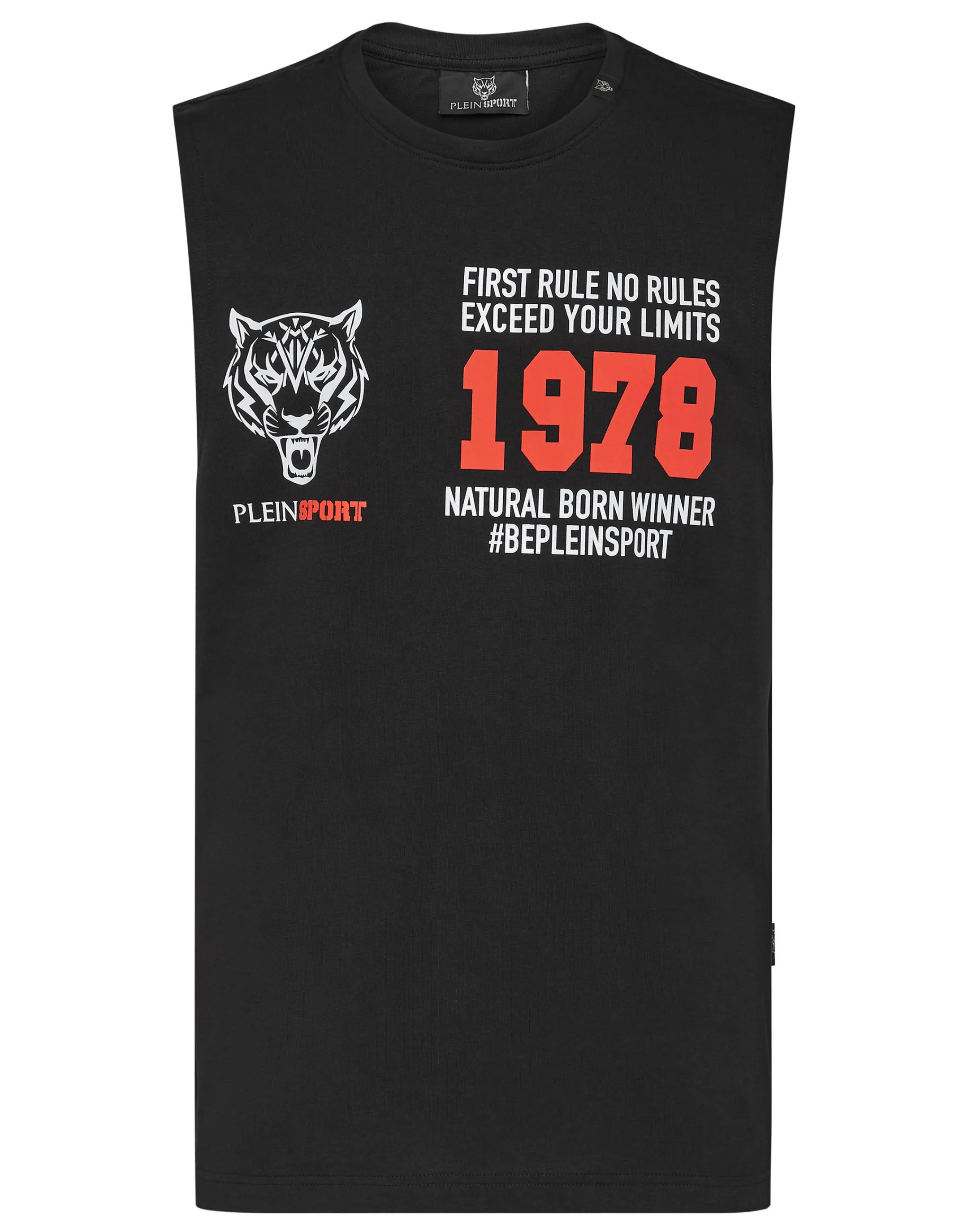 Hot Plein Sport Sleeveless T-Shirt Black / Red
