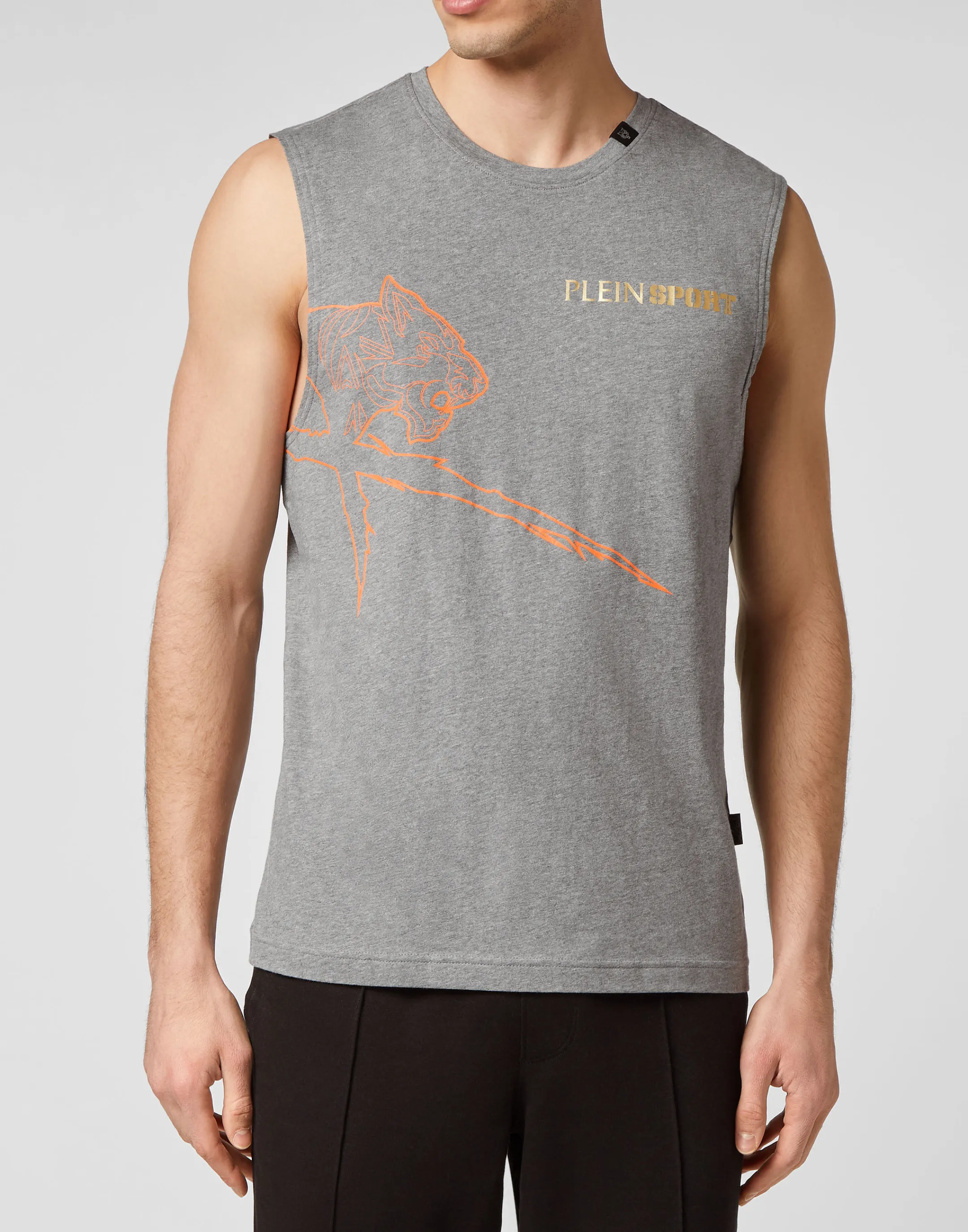 Online Plein Sport Sleeveless T-Shirt Grey