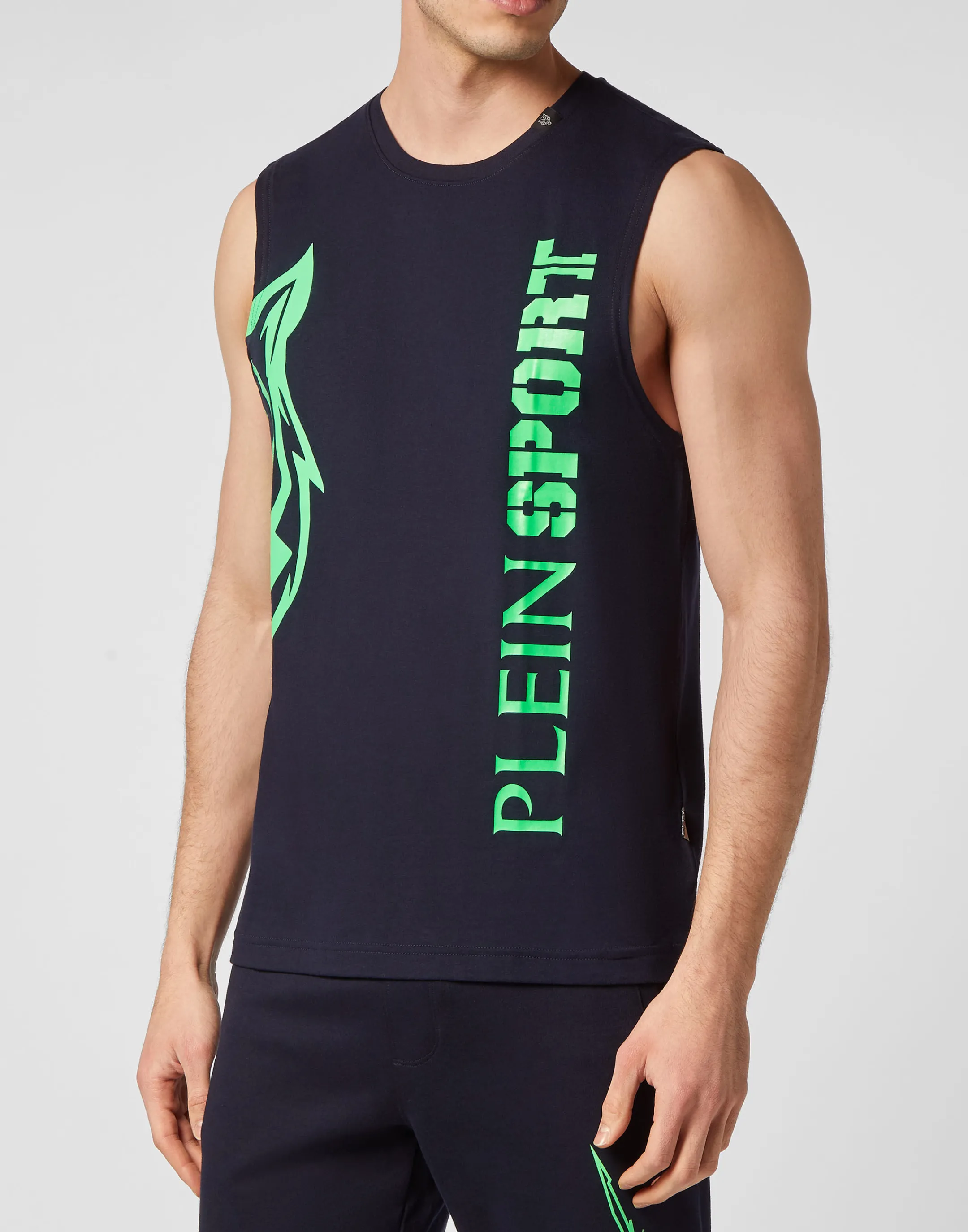 Clearance Plein Sport Sleeveless T-Shirt Navy