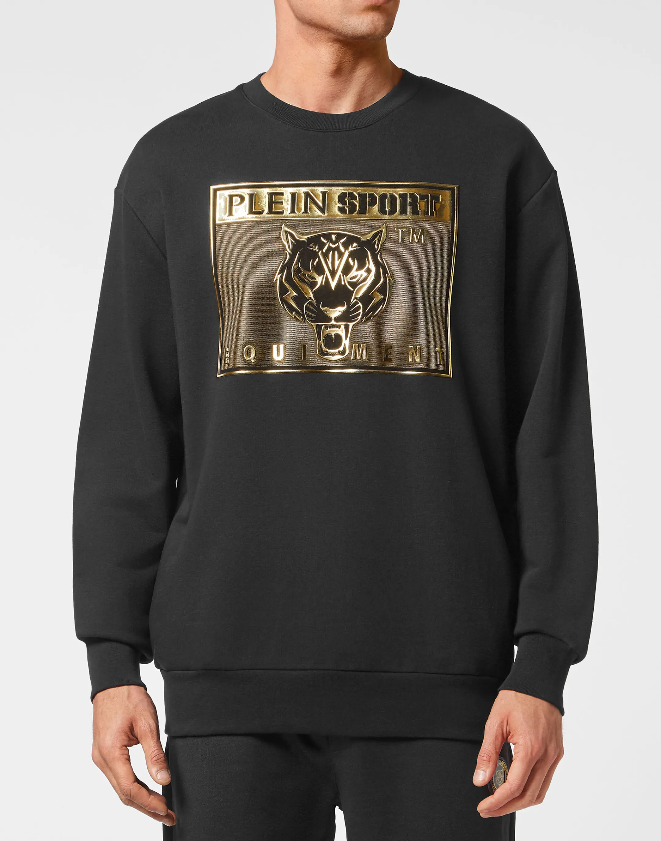 Clearance Plein Sport Sweatshirt Ls Tiger Black / Gold