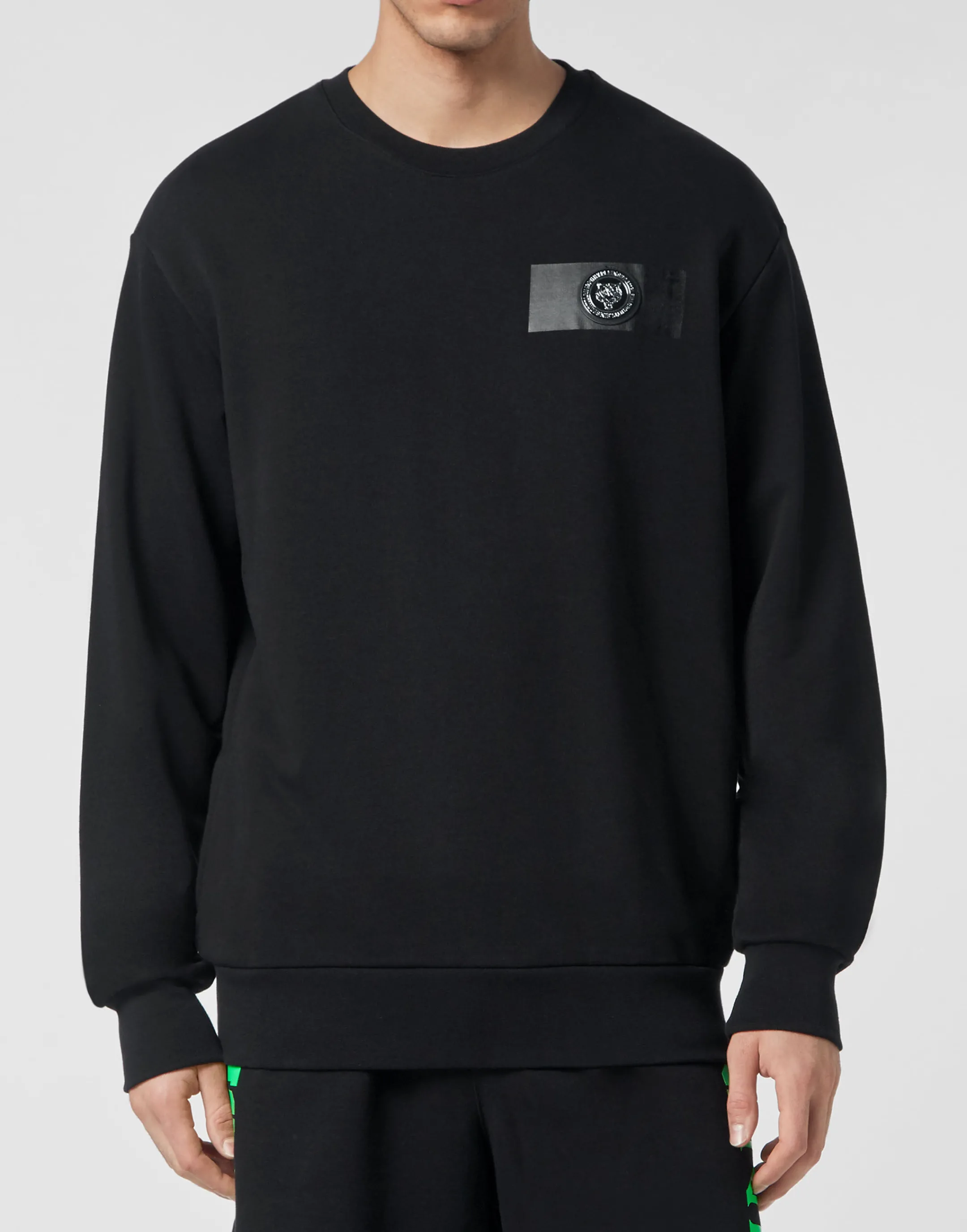 Discount Plein Sport Sweatshirt Black+Green Fluo