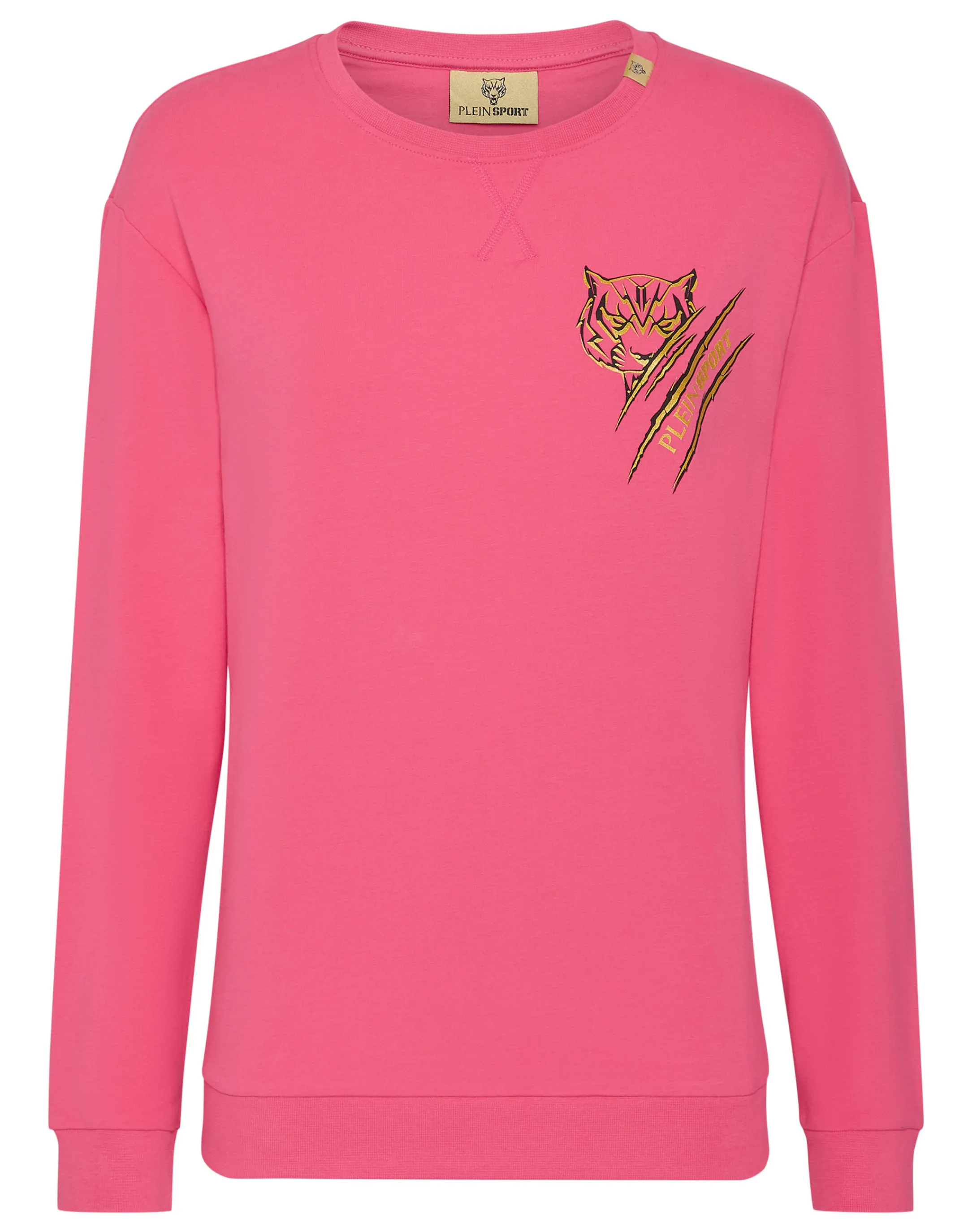 Flash Sale Plein Sport Sweatshirt Round Neck Fuxia