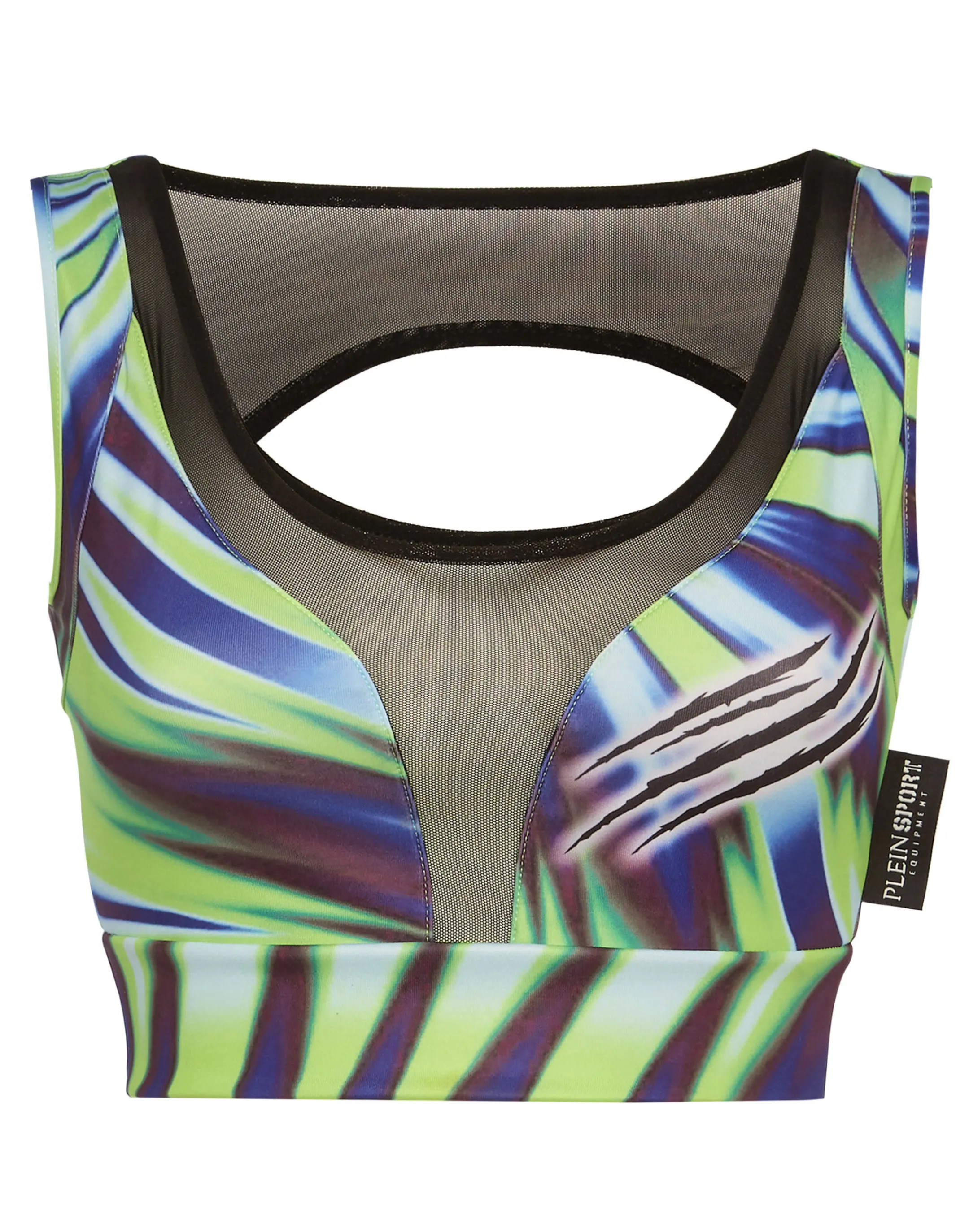 Hot Plein Sport Tie-Dye Jogging Cropped Top Scratch Green Fluo