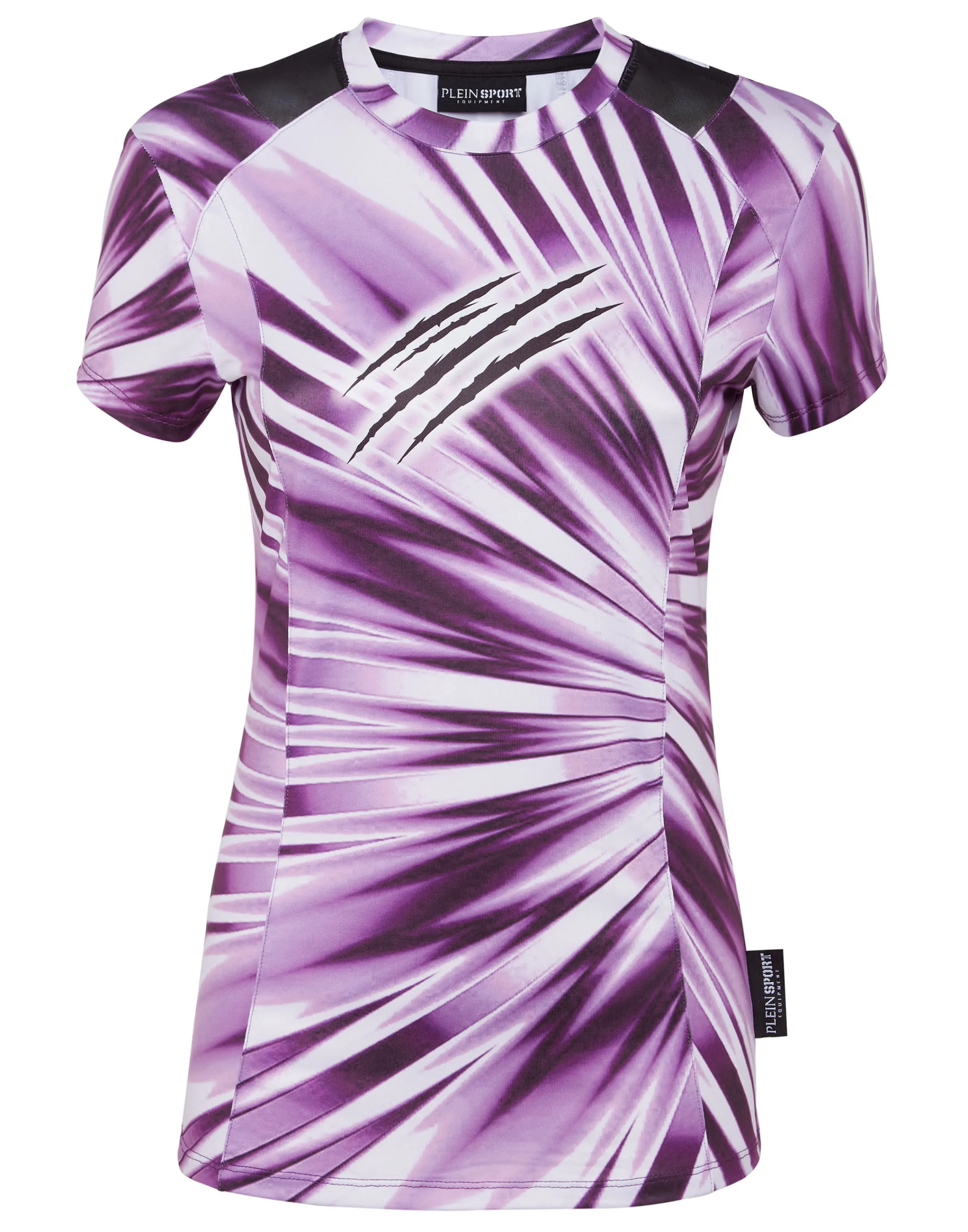 New Plein Sport Tie-Dye T-Shirt Round Neck Ss Scratch Lilac