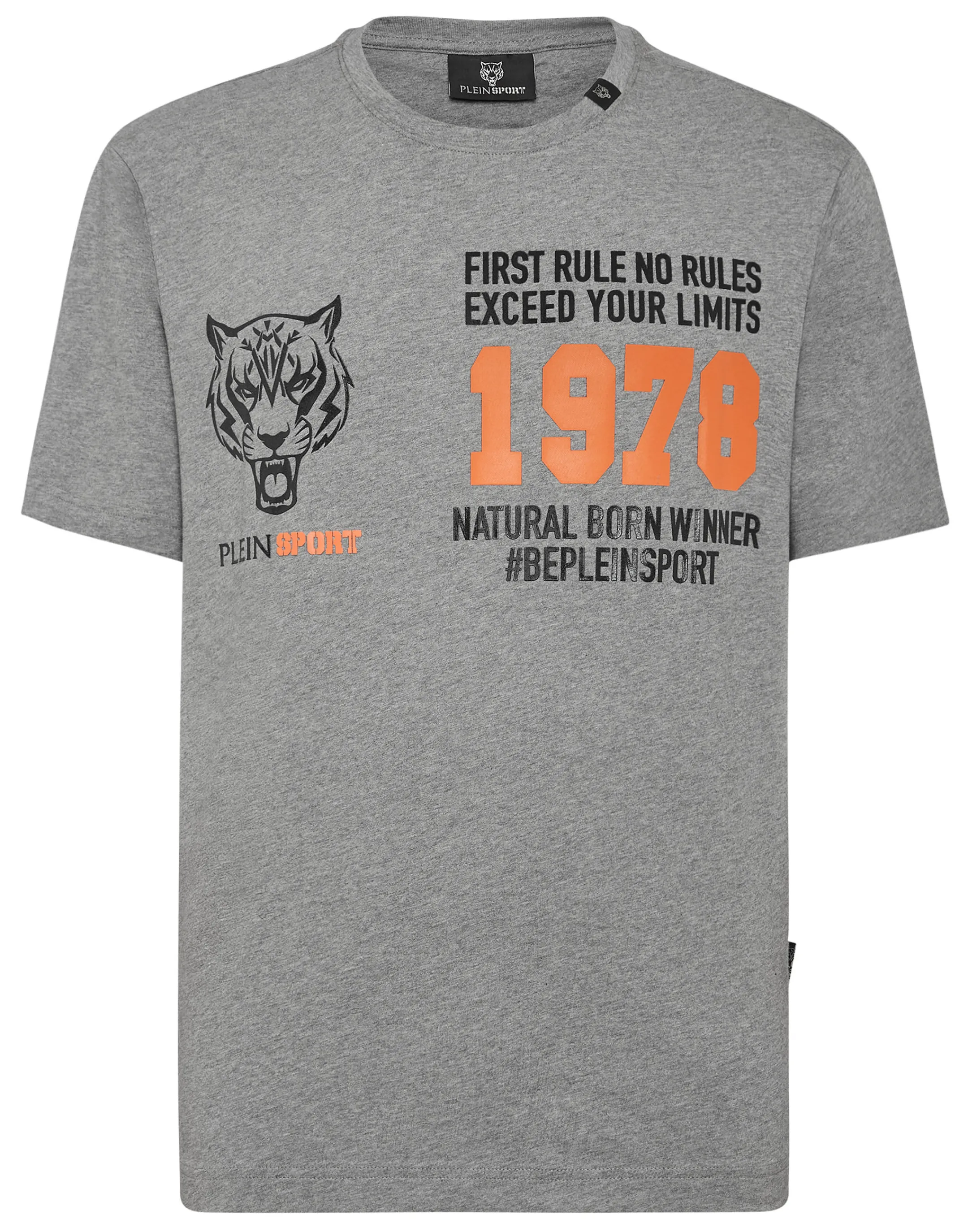 Cheap Plein Sport T-Shirt Round Neck Grey