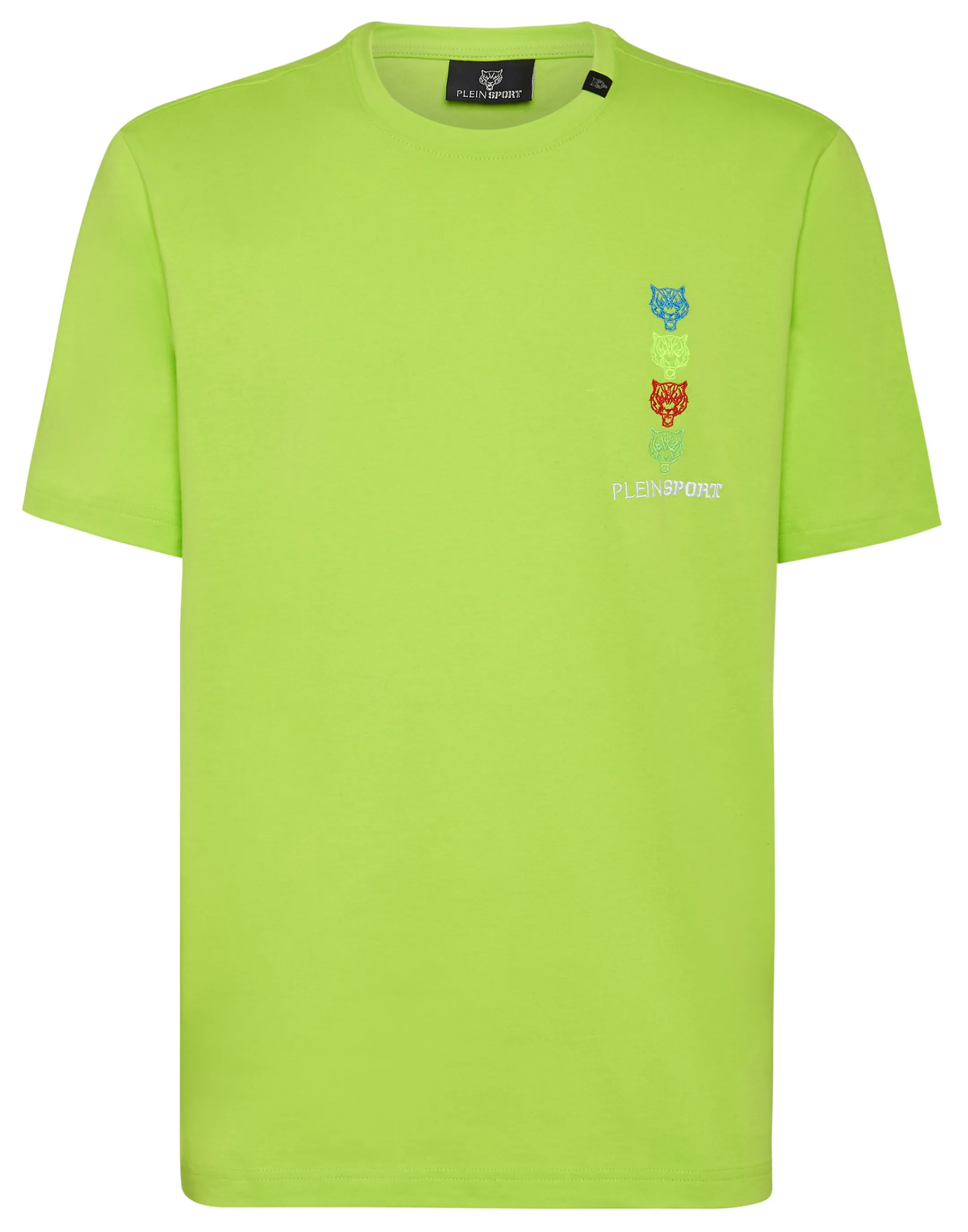 Best Sale Plein Sport T-Shirt Round Neck Yellow Fluo