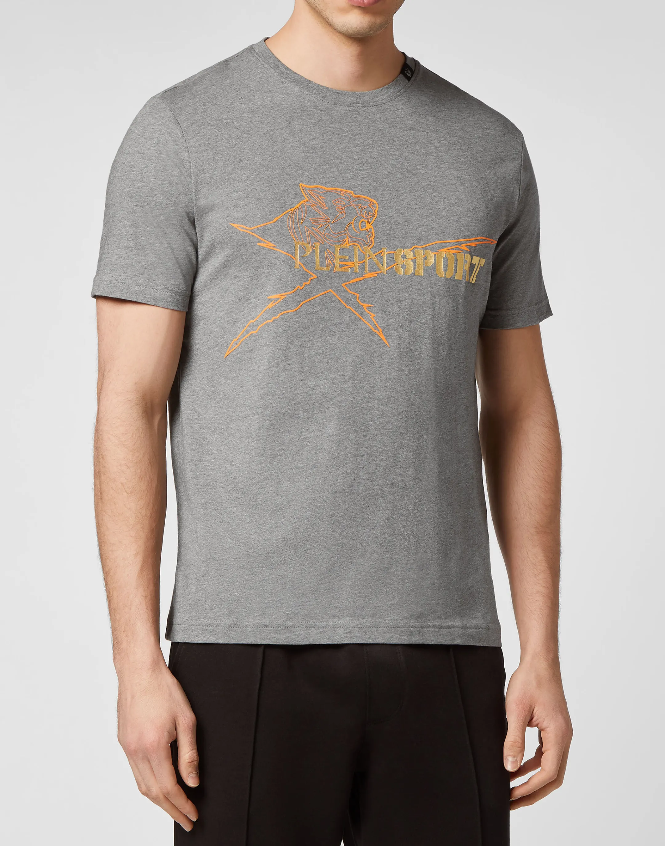 Clearance Plein Sport T-Shirt Round Neck Grey