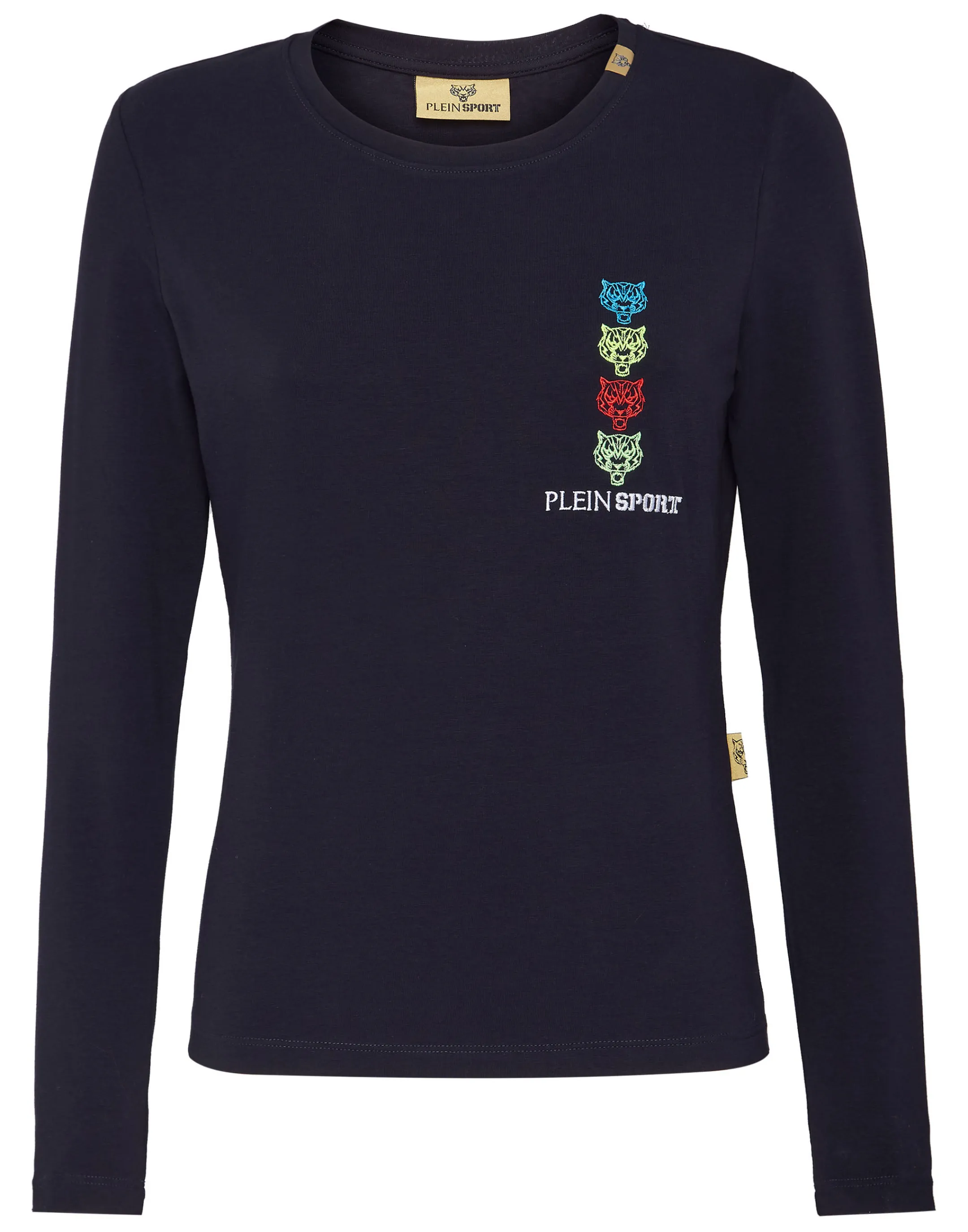 Cheap Plein Sport T-Shirt Round Neck Ls Navy