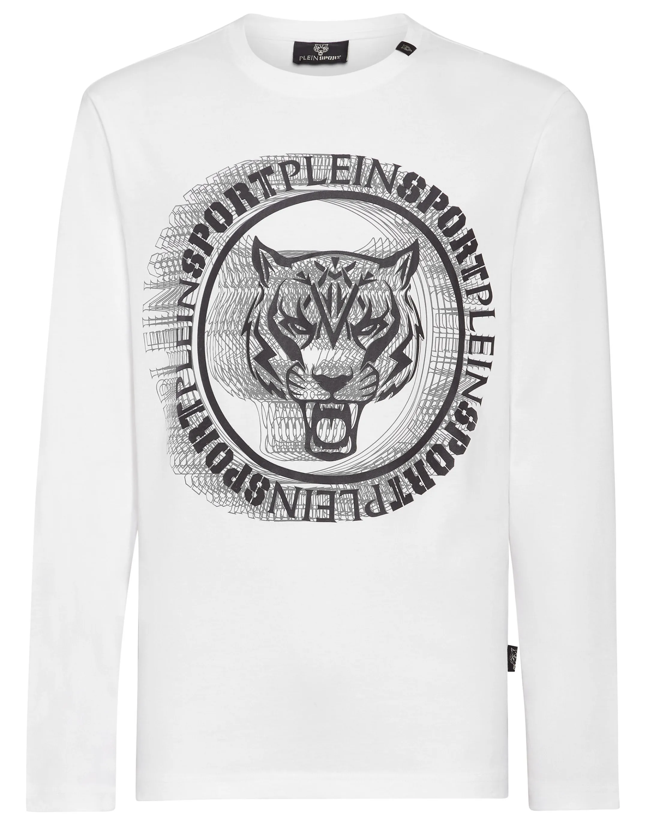 Clearance Plein Sport T-Shirt Round Neck Ls White
