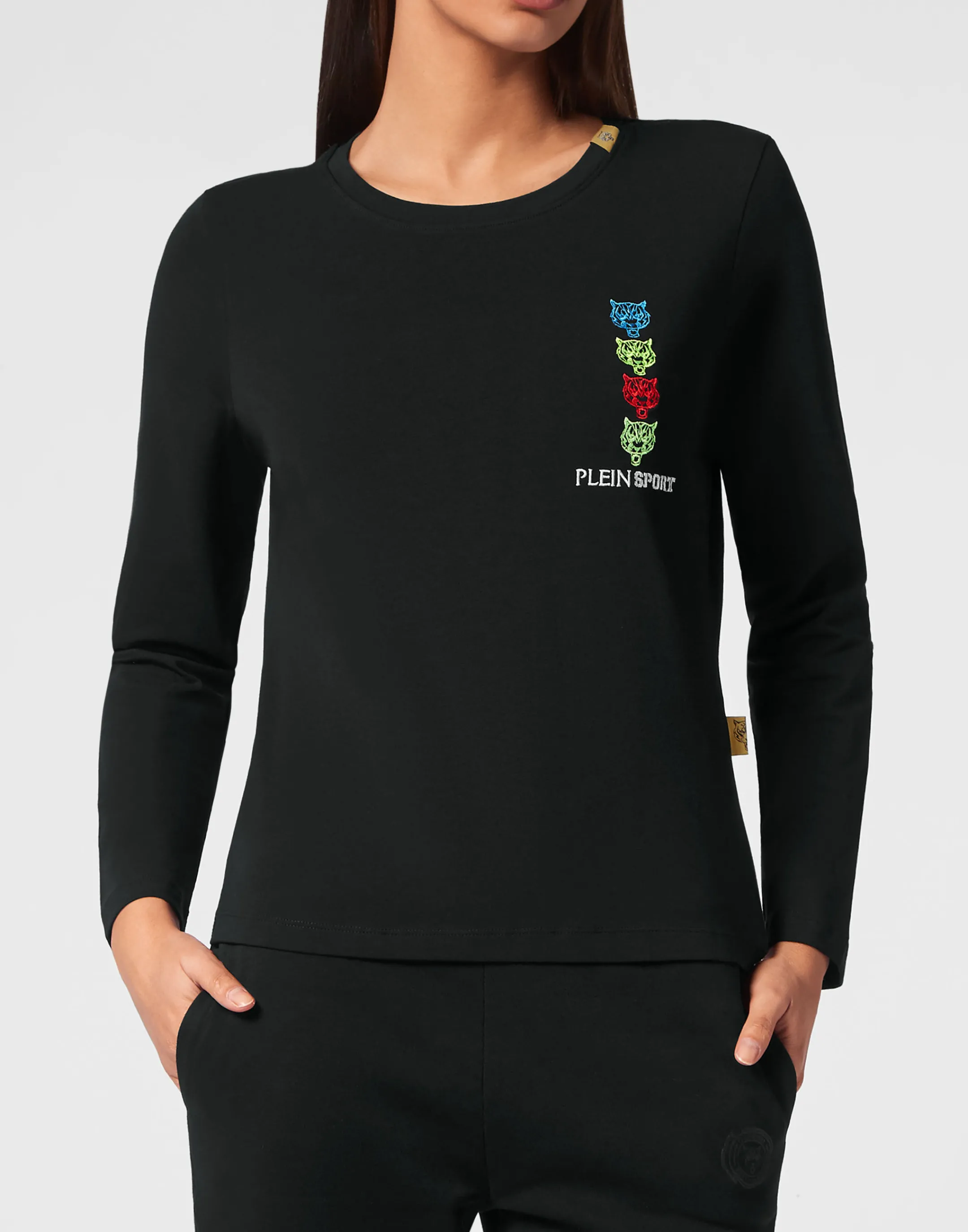 Hot Plein Sport T-Shirt Round Neck Ls Black