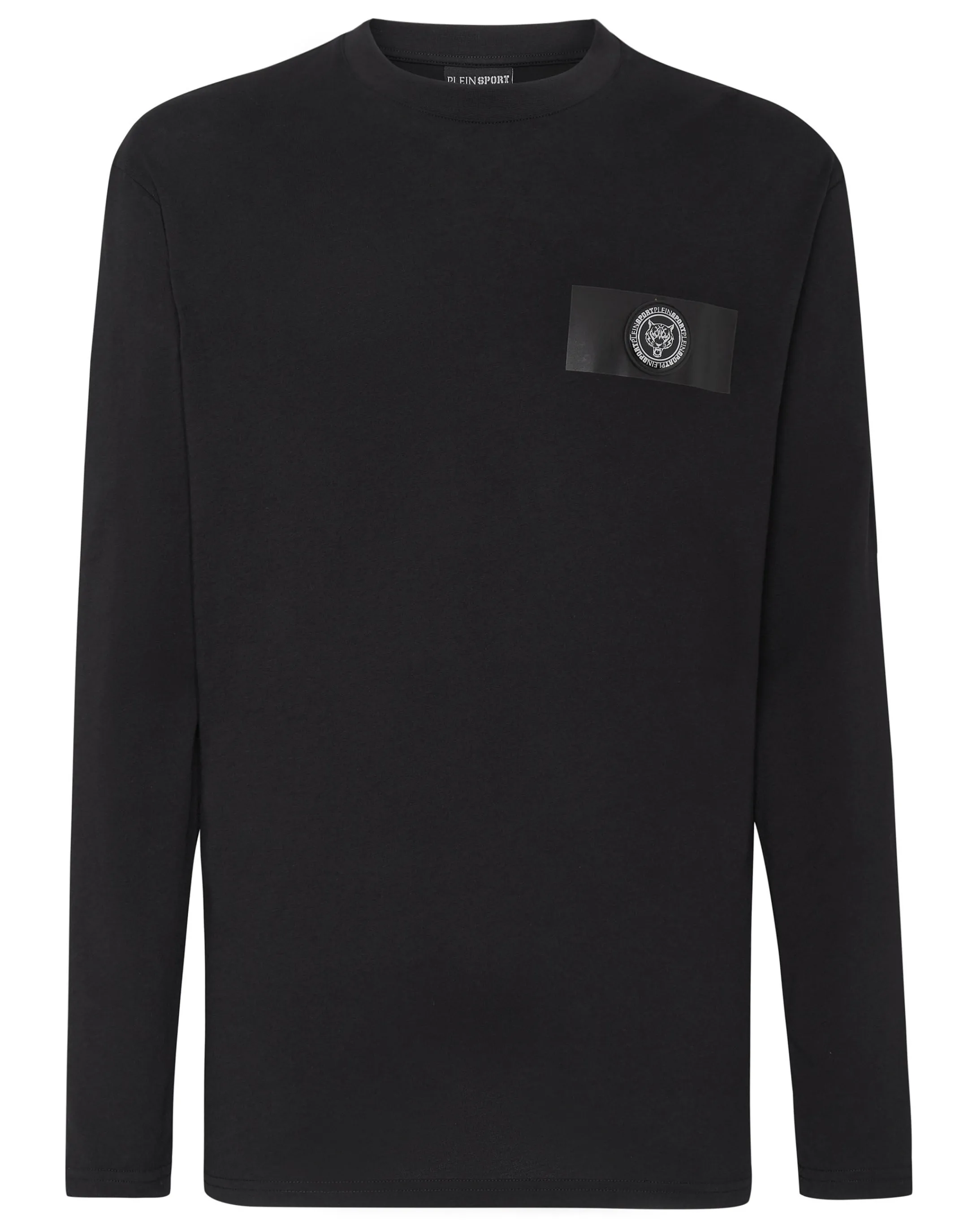 Discount Plein Sport T-Shirt Round Neck Ls Tiger Black / White