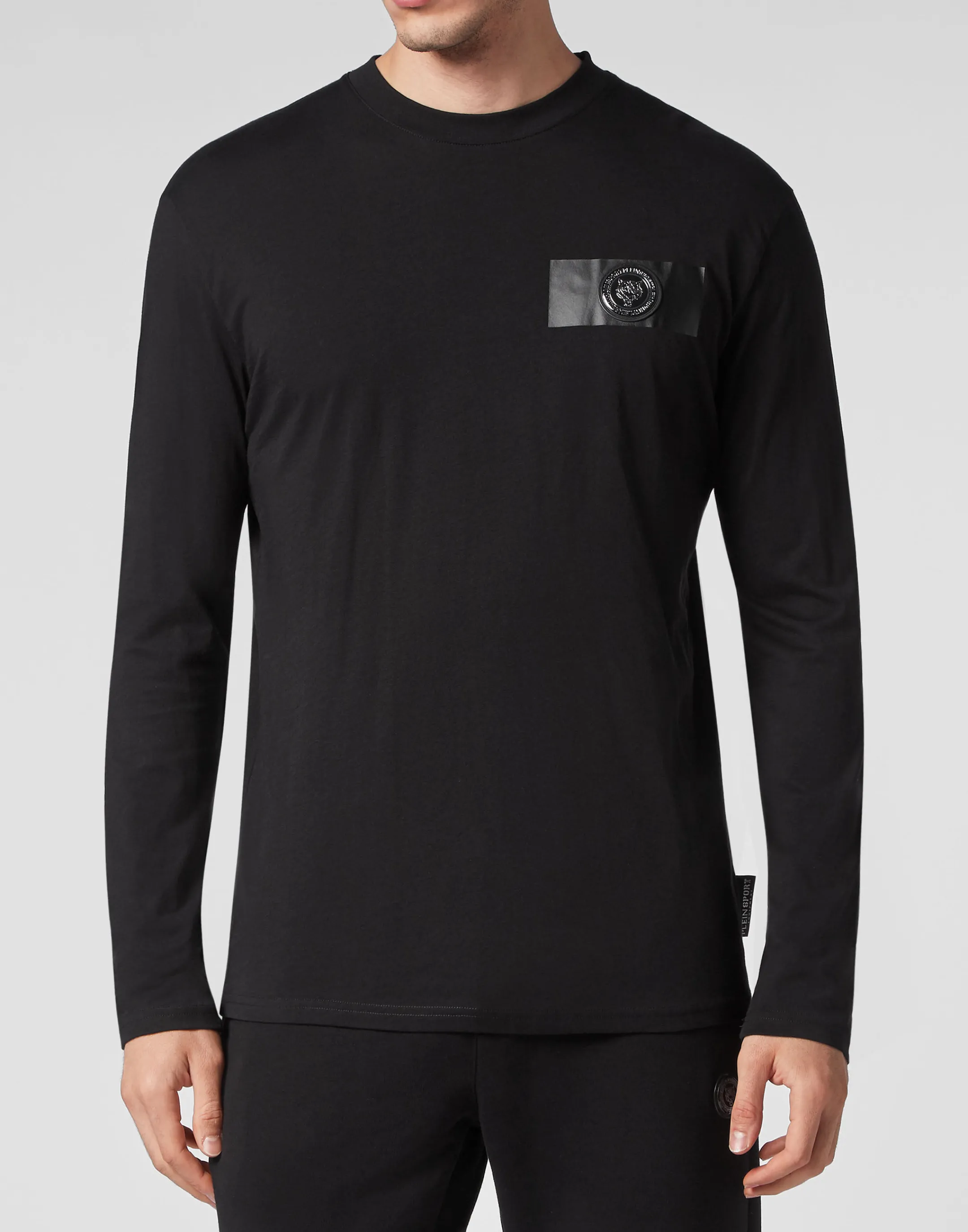 Discount Plein Sport T-Shirt Round Neck Ls Tiger Black / White