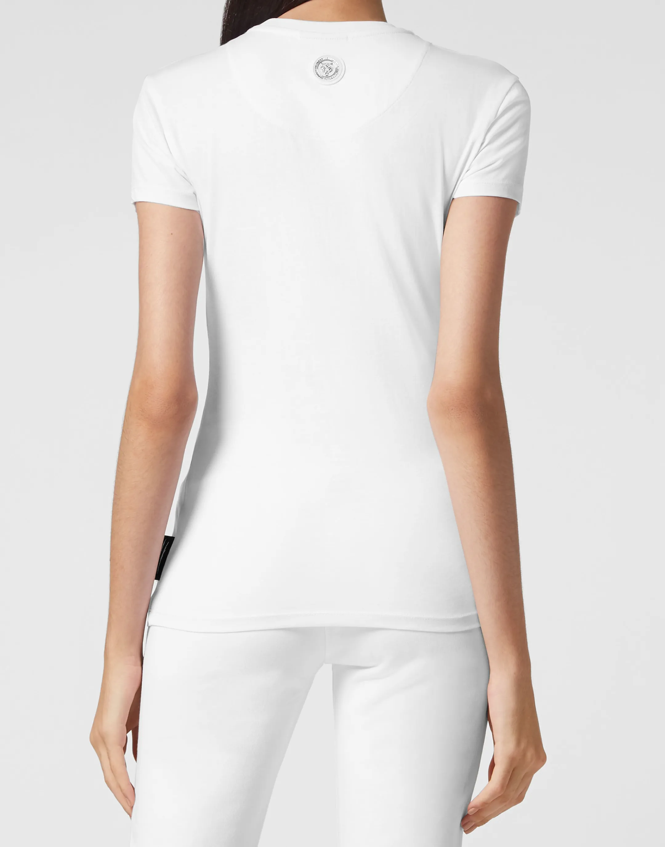 Flash Sale Plein Sport T-Shirt Round Neck Sexy Pure Fit White