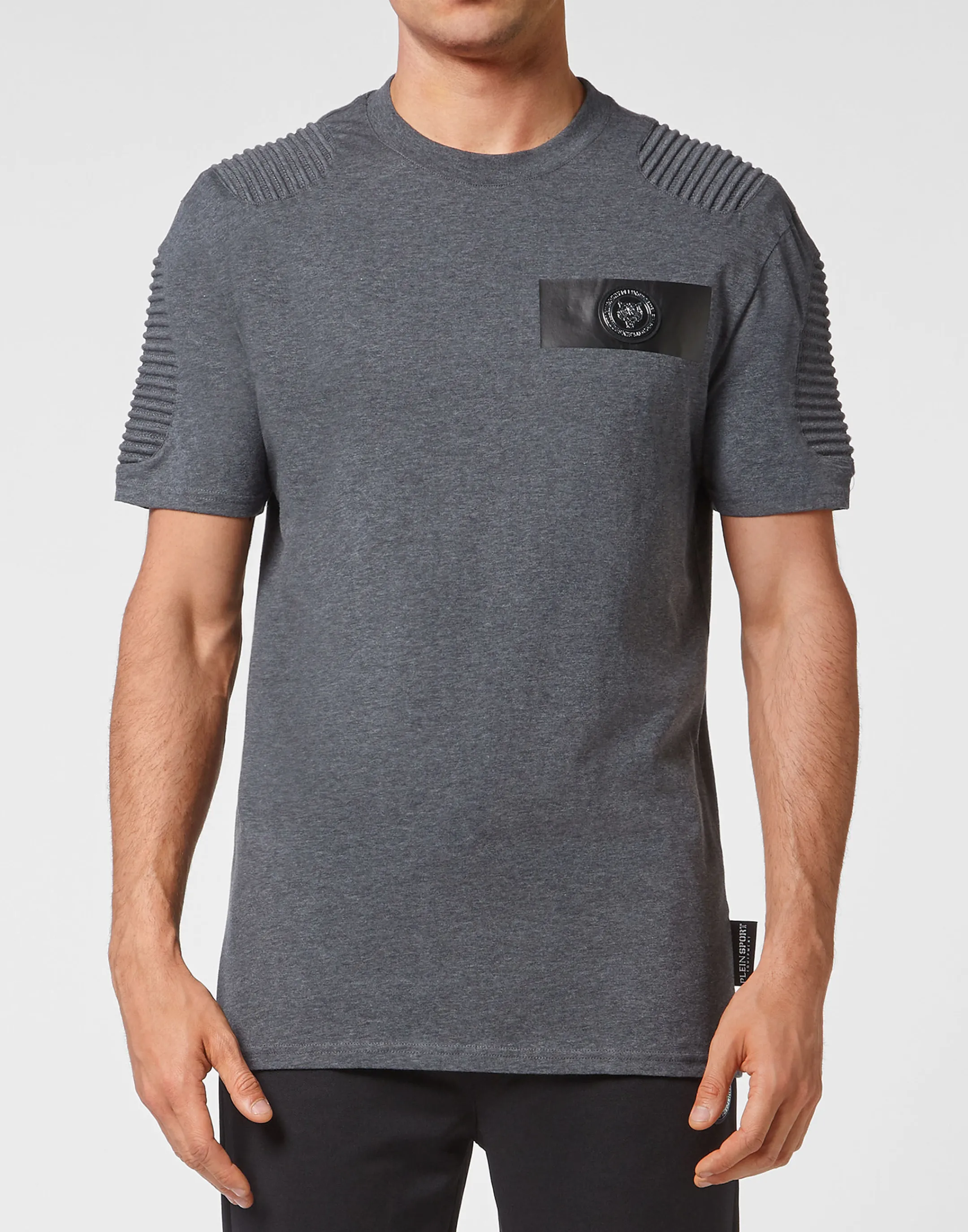 Best Sale Plein Sport T-Shirt Round Neck Ss Grey