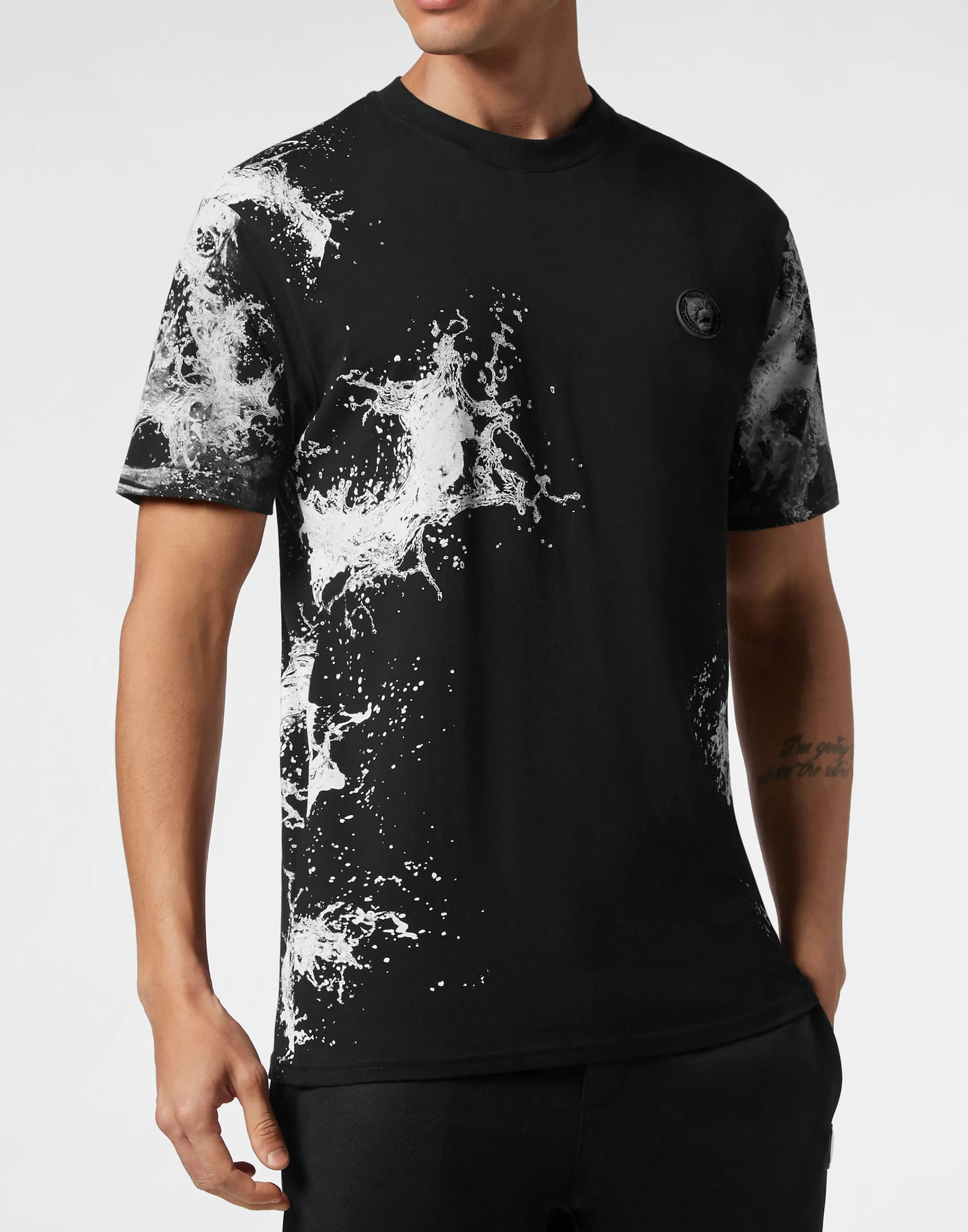 Online Plein Sport T-Shirt Round Neck Ss Splash Extreme Black