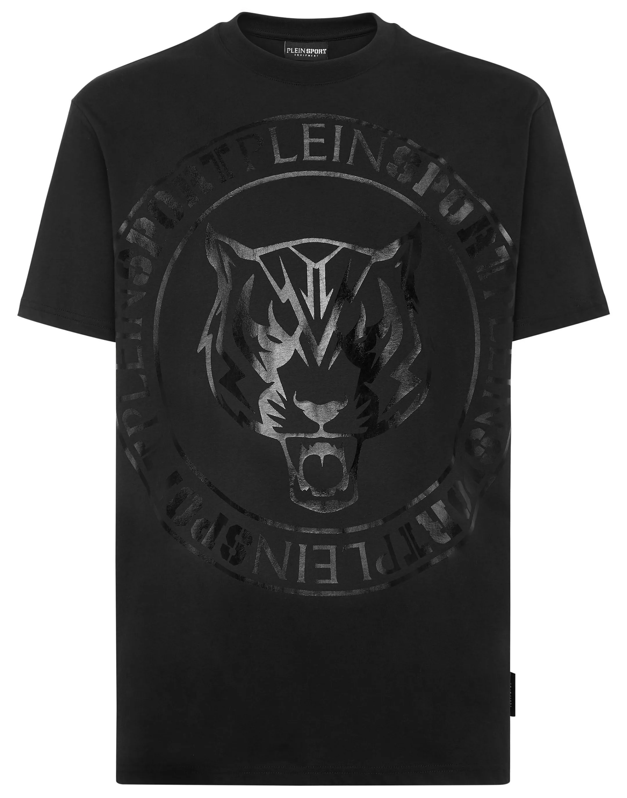 Hot Plein Sport T-Shirt Round Neck Ss Tiger Black / Black