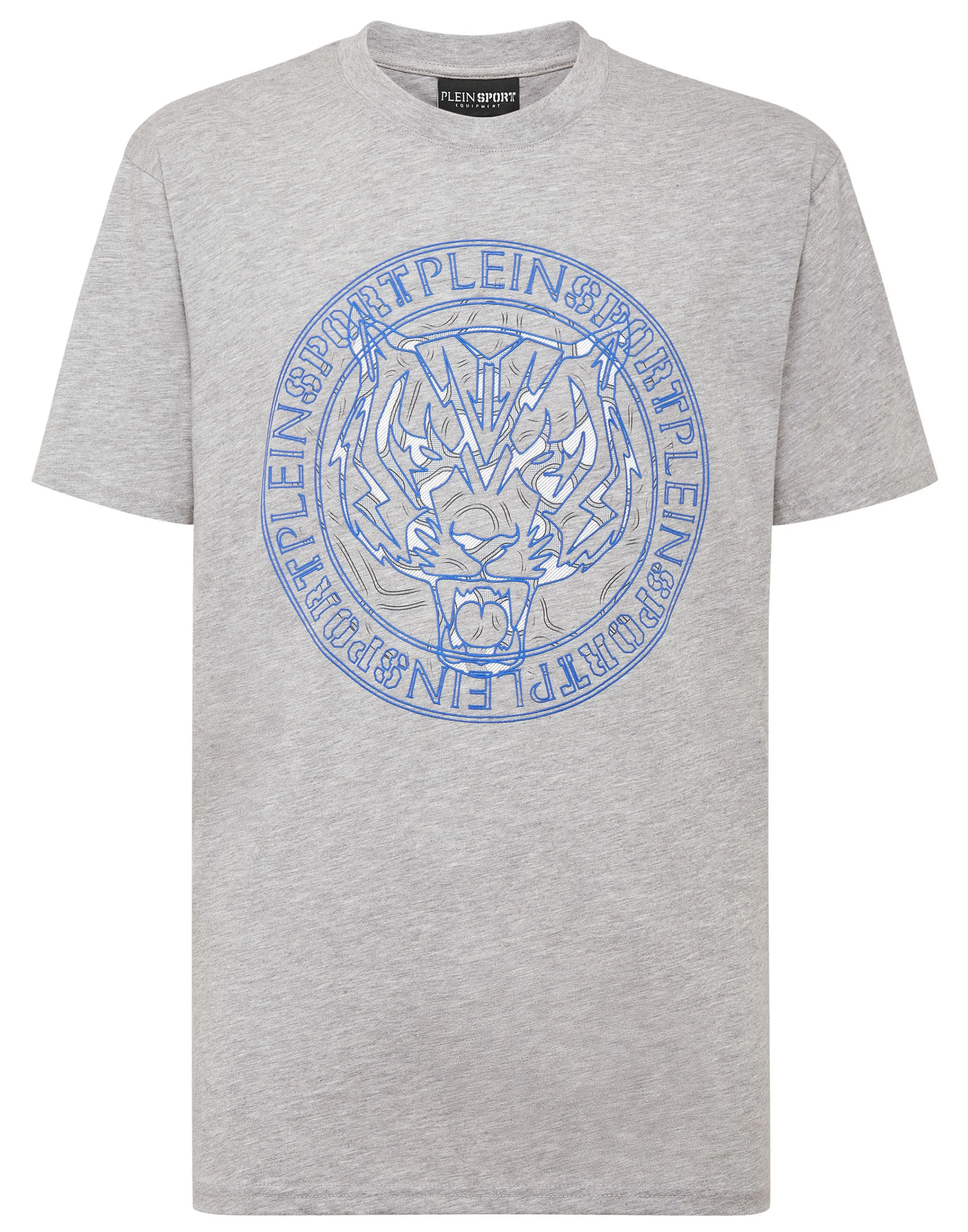 Online Plein Sport T-Shirt Round Neck Ss Tiger Grey / Blue