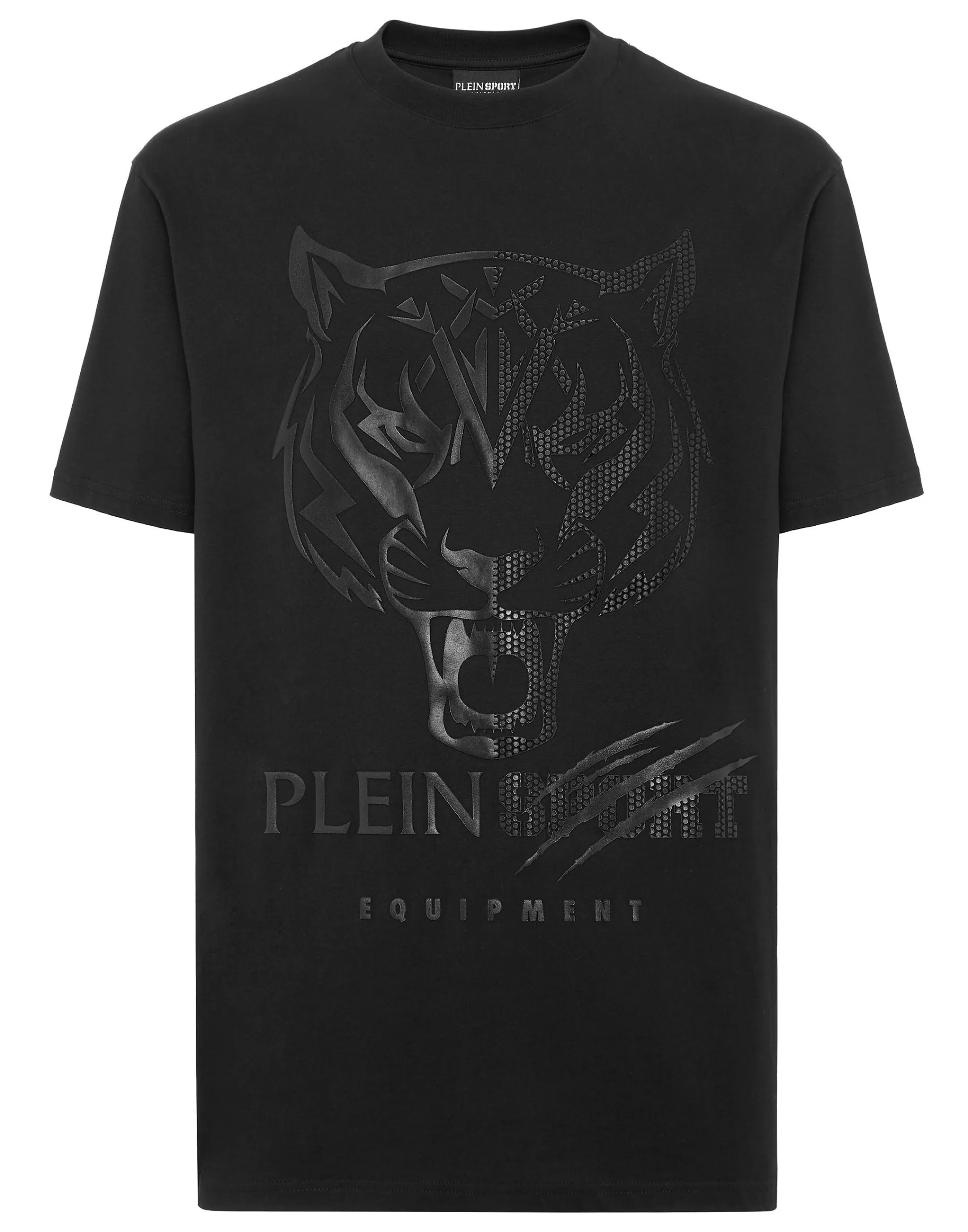 New Plein Sport T-Shirt Round Neck Ss Tiger Black / Black