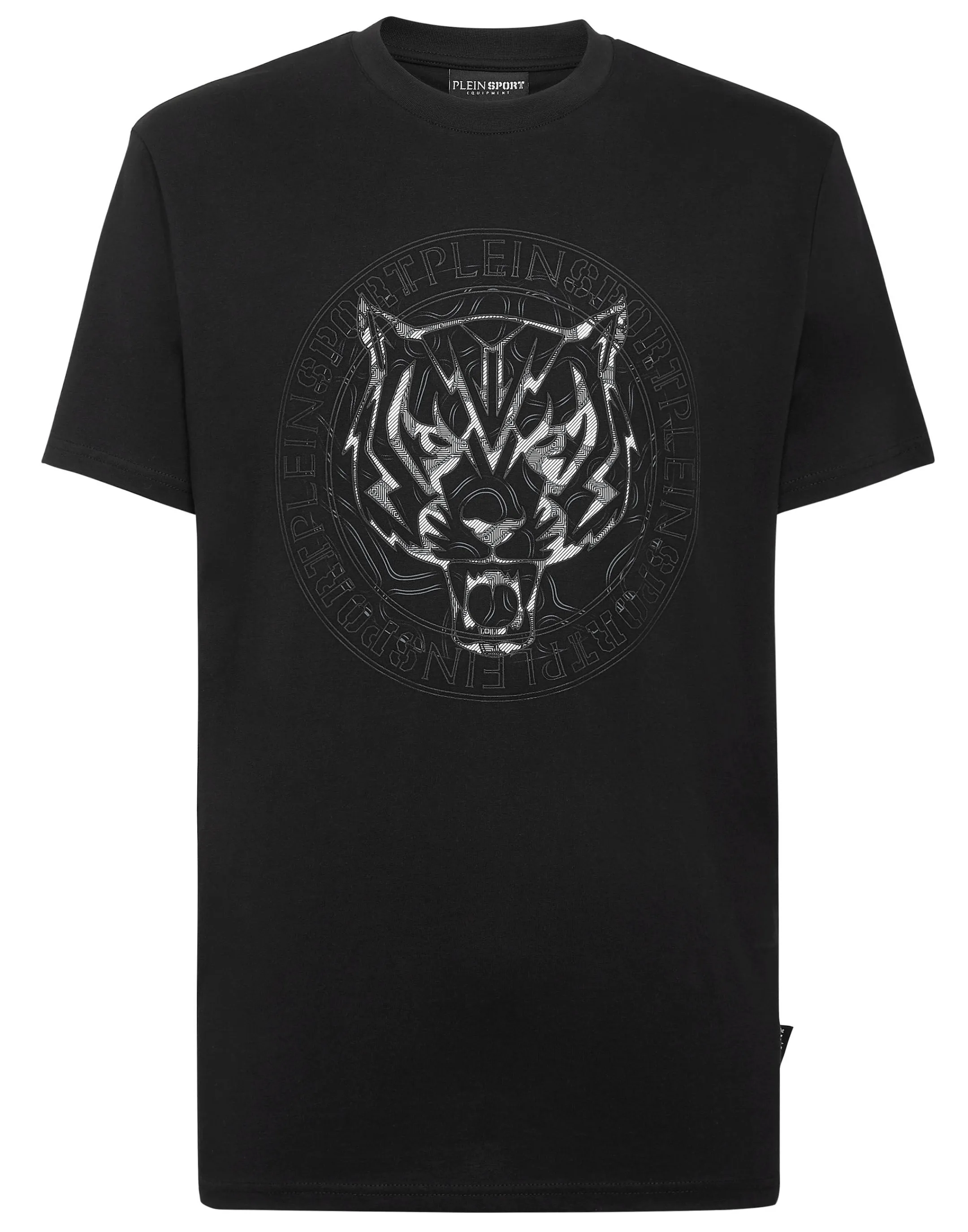 Online Plein Sport T-Shirt Round Neck Ss Tiger Black / Black