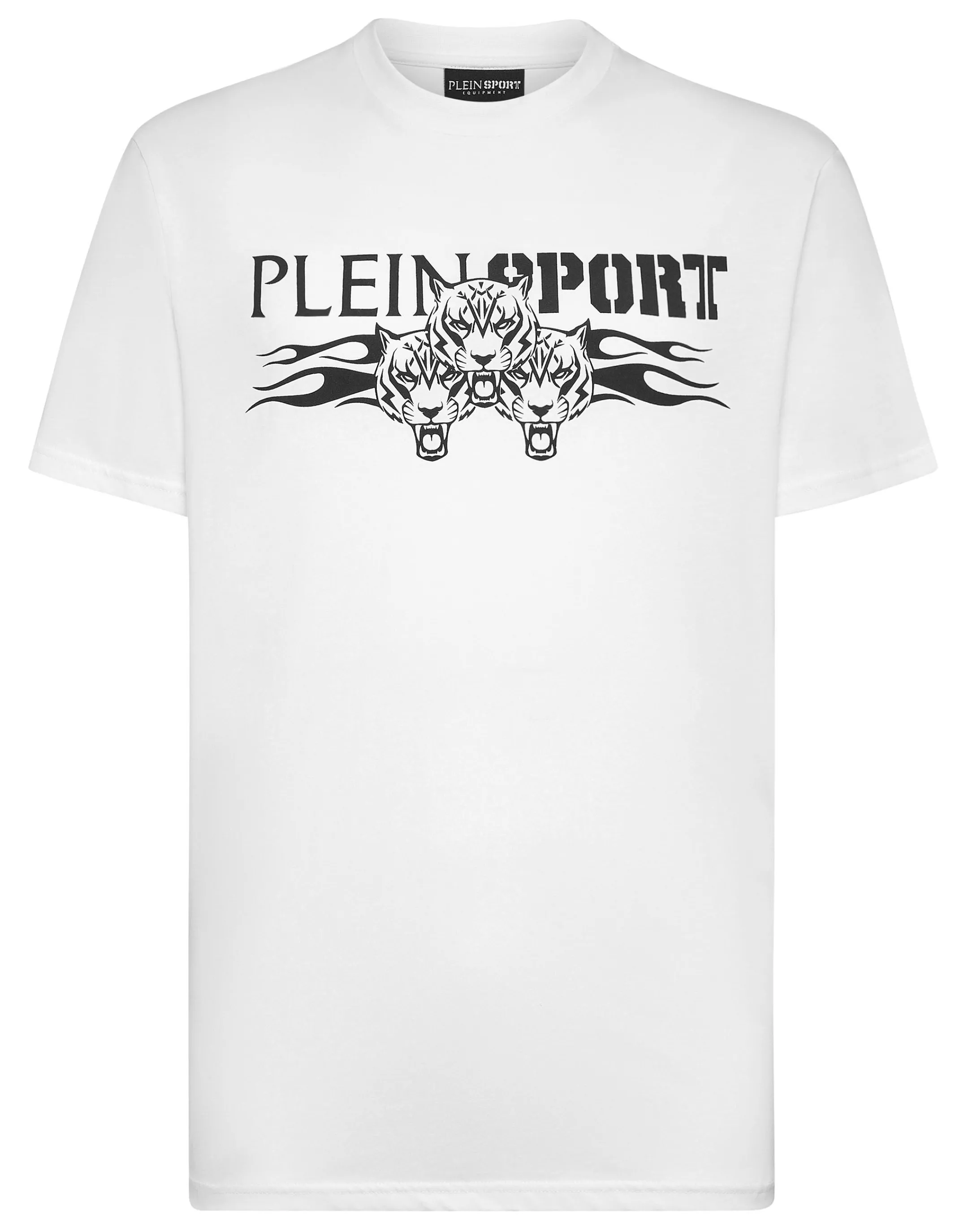 Fashion Plein Sport T-Shirt Round Neck Ss Tiger White / Black