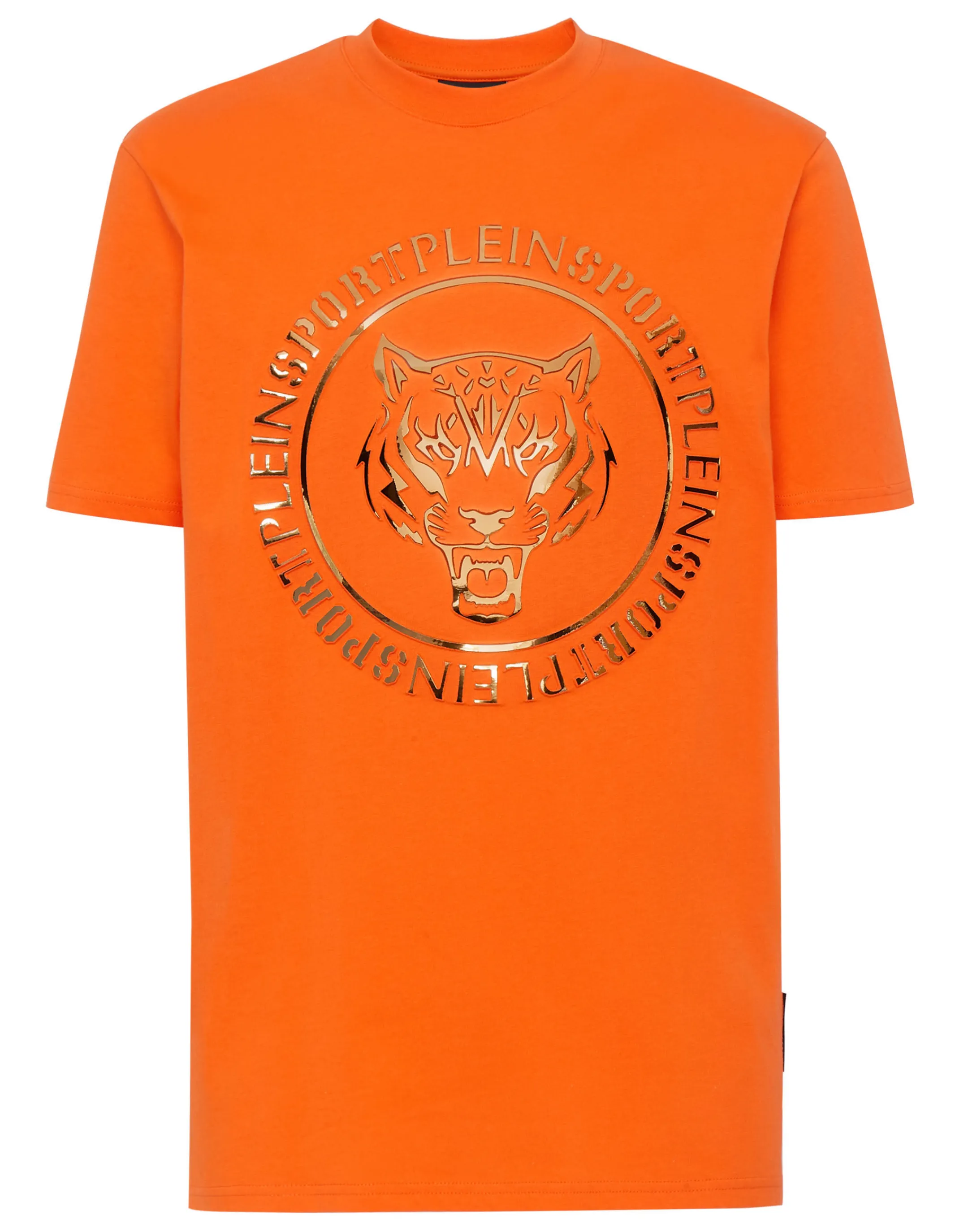 Discount Plein Sport T-Shirt Round Neck Ss Tiger Orange