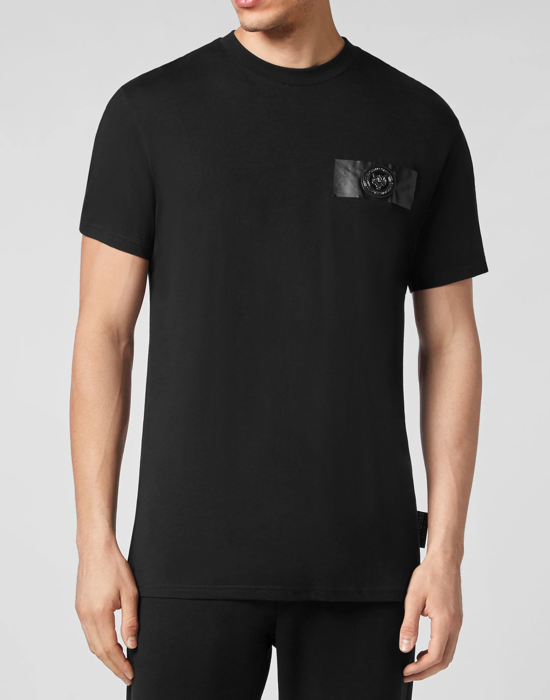 Discount Plein Sport T-Shirt Round Neck Ss Tiger Black / White