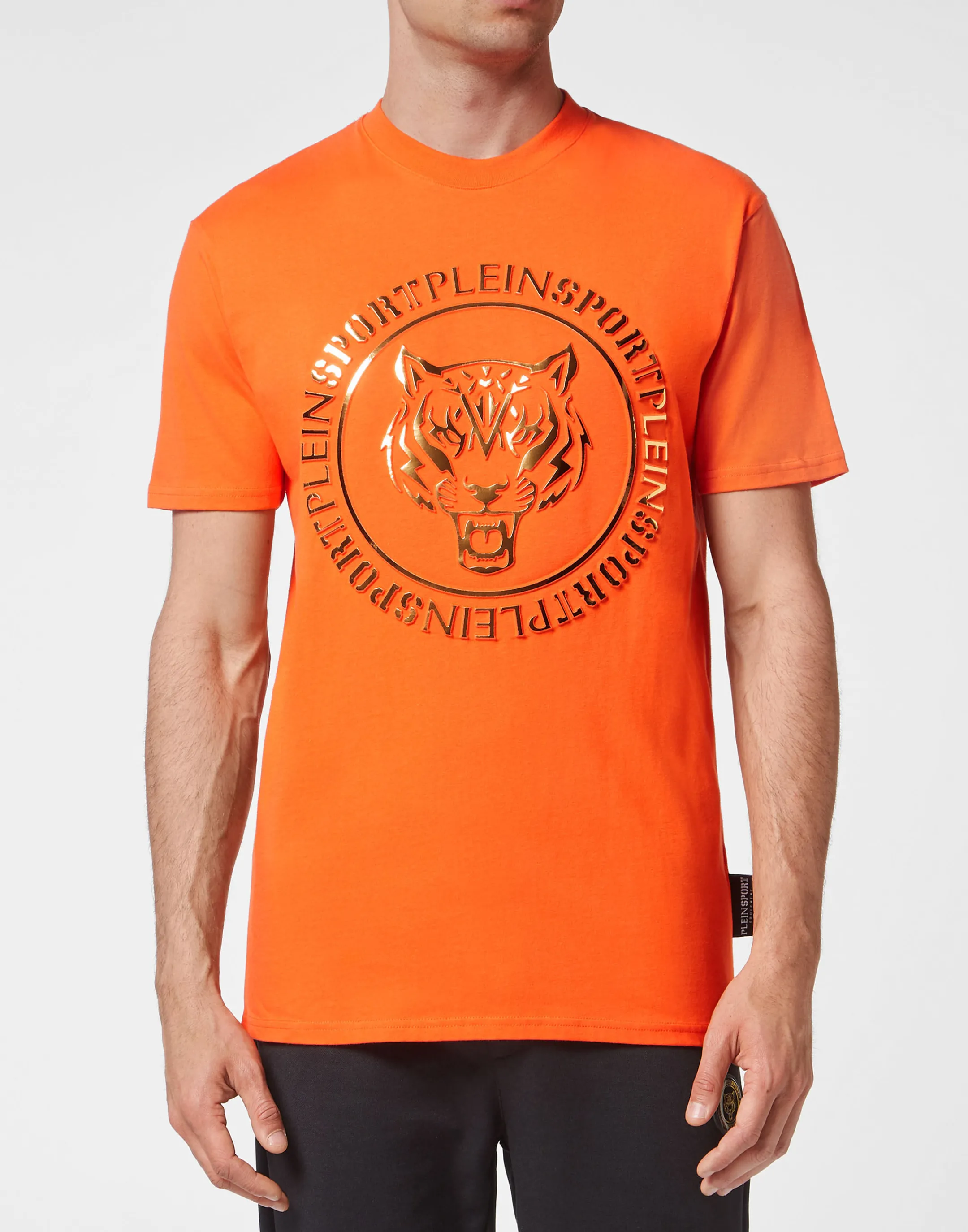 Discount Plein Sport T-Shirt Round Neck Ss Tiger Orange