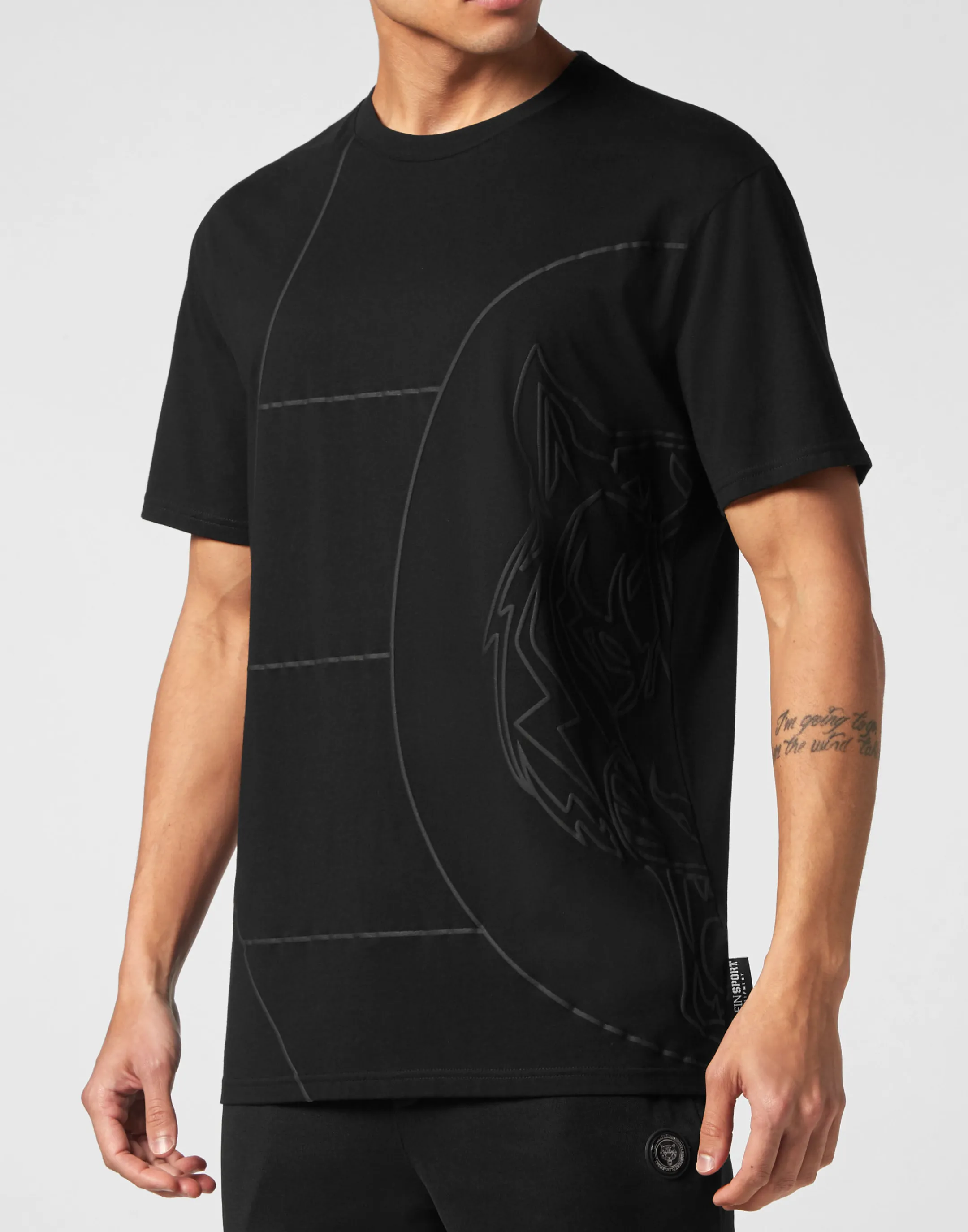 Flash Sale Plein Sport T-Shirt Round Neck Ss Tiger Court Edition Black / Black