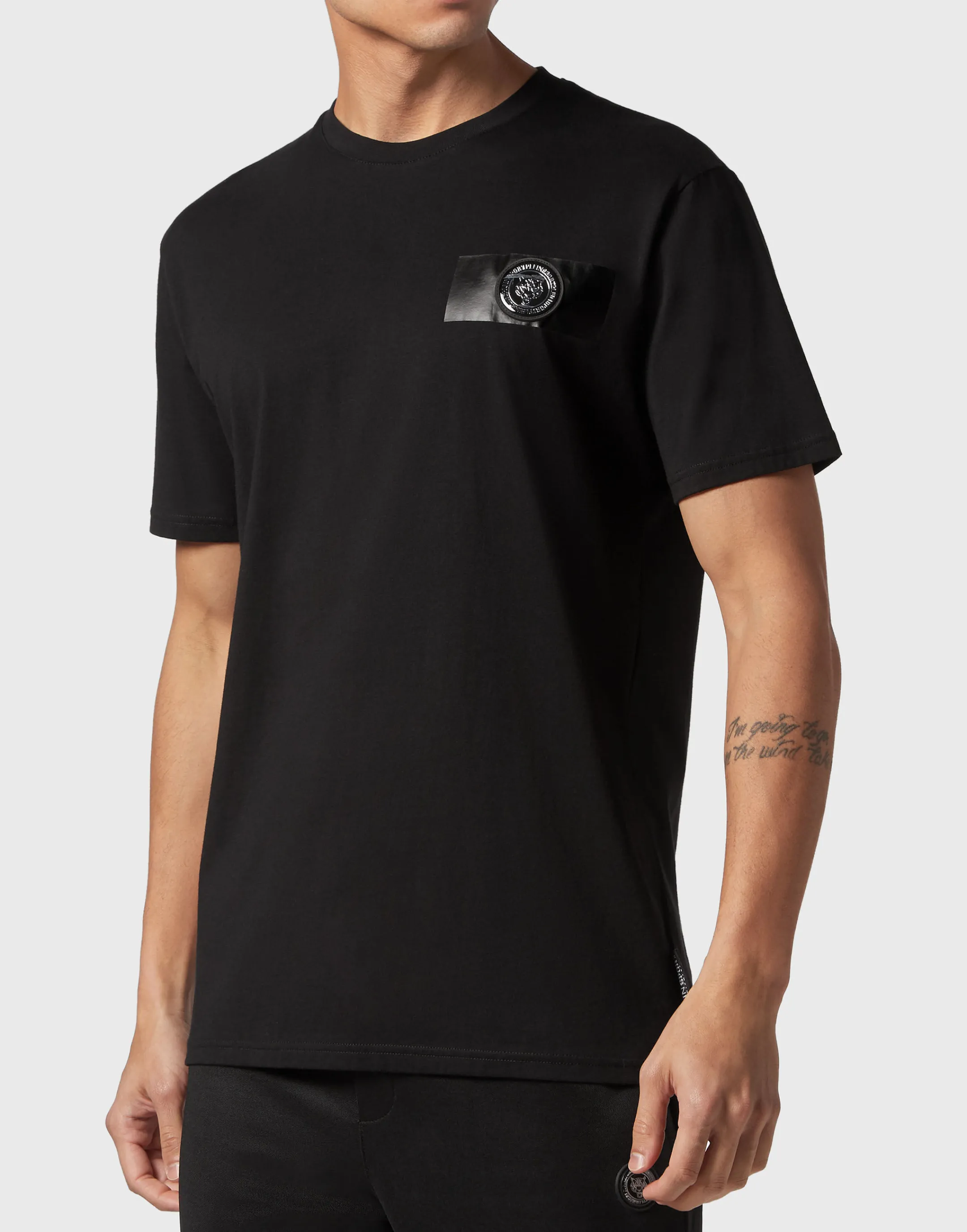 Flash Sale Plein Sport T-Shirt Round Neck Ss Tiger Crest Edition Black / Black